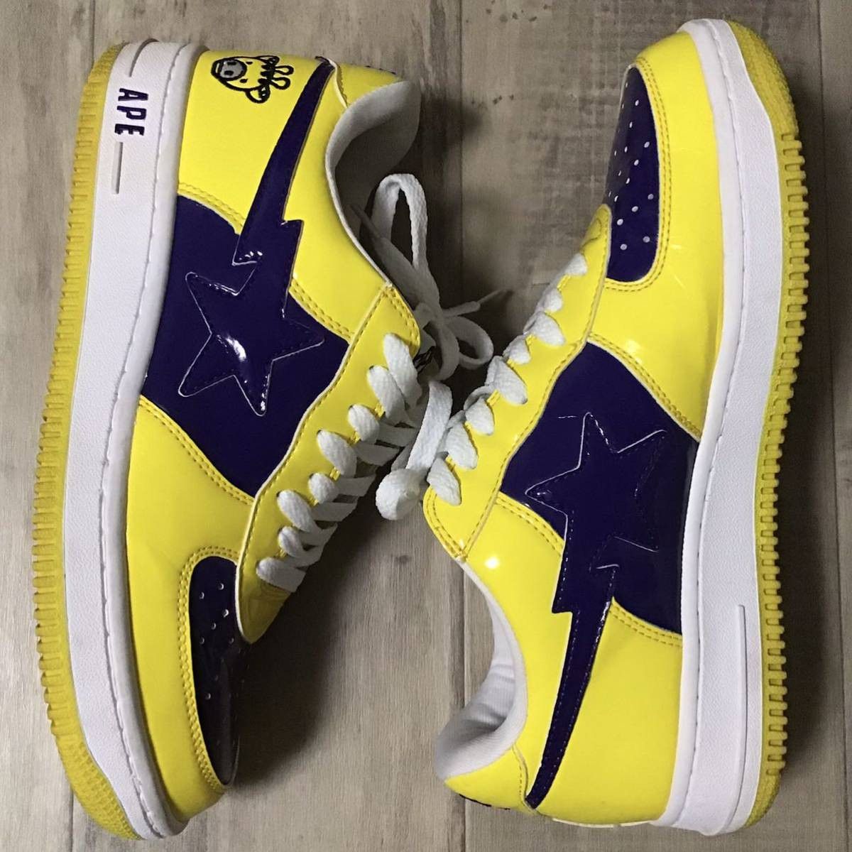 Bape MILO Animal BAPESTA patent leather sneakers BAPE STA Size US 8.5 / EU 41-42 - 2 Thumbnail