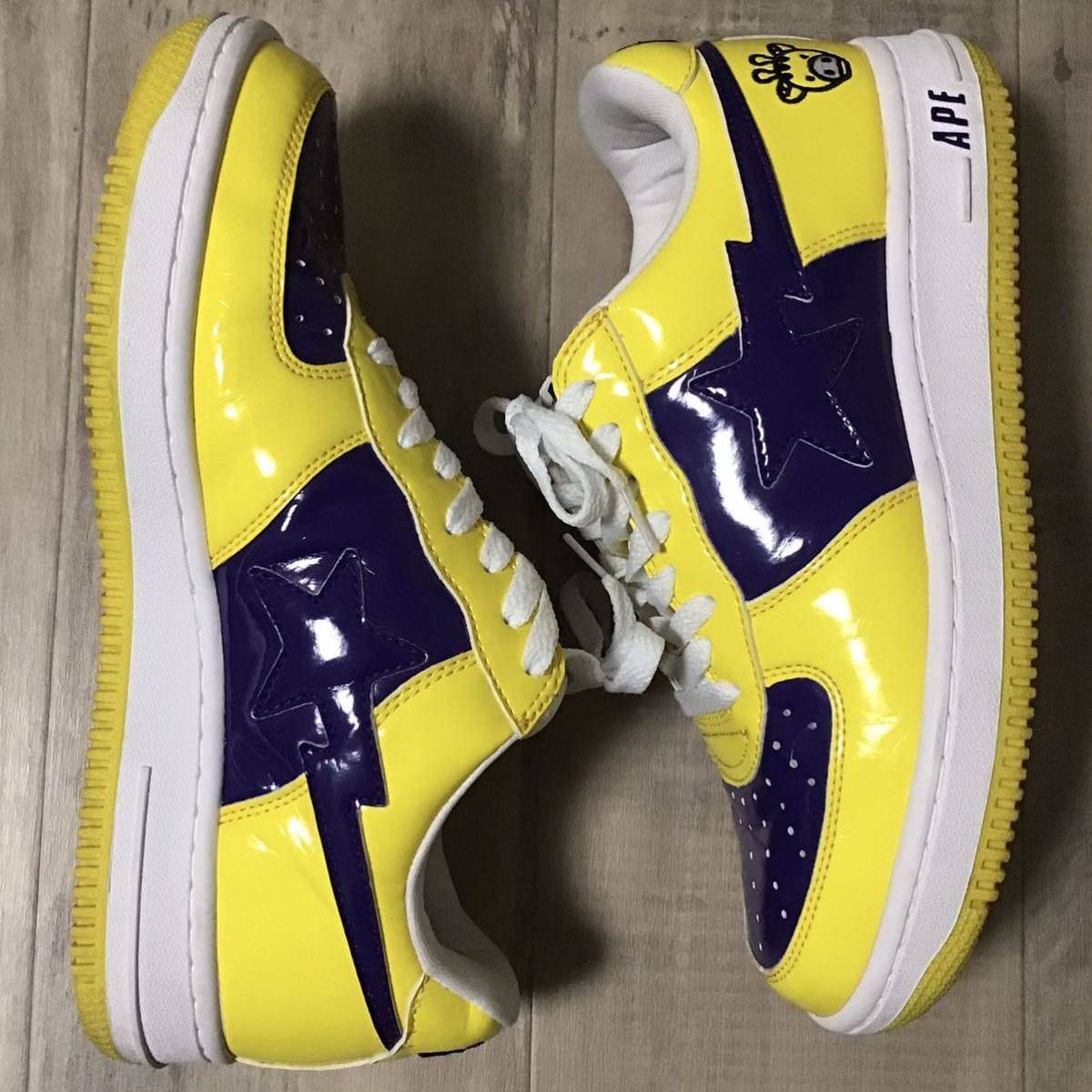 Bape MILO Animal BAPESTA patent leather sneakers BAPE STA Size US 8.5 / EU 41-42 - 3 Thumbnail