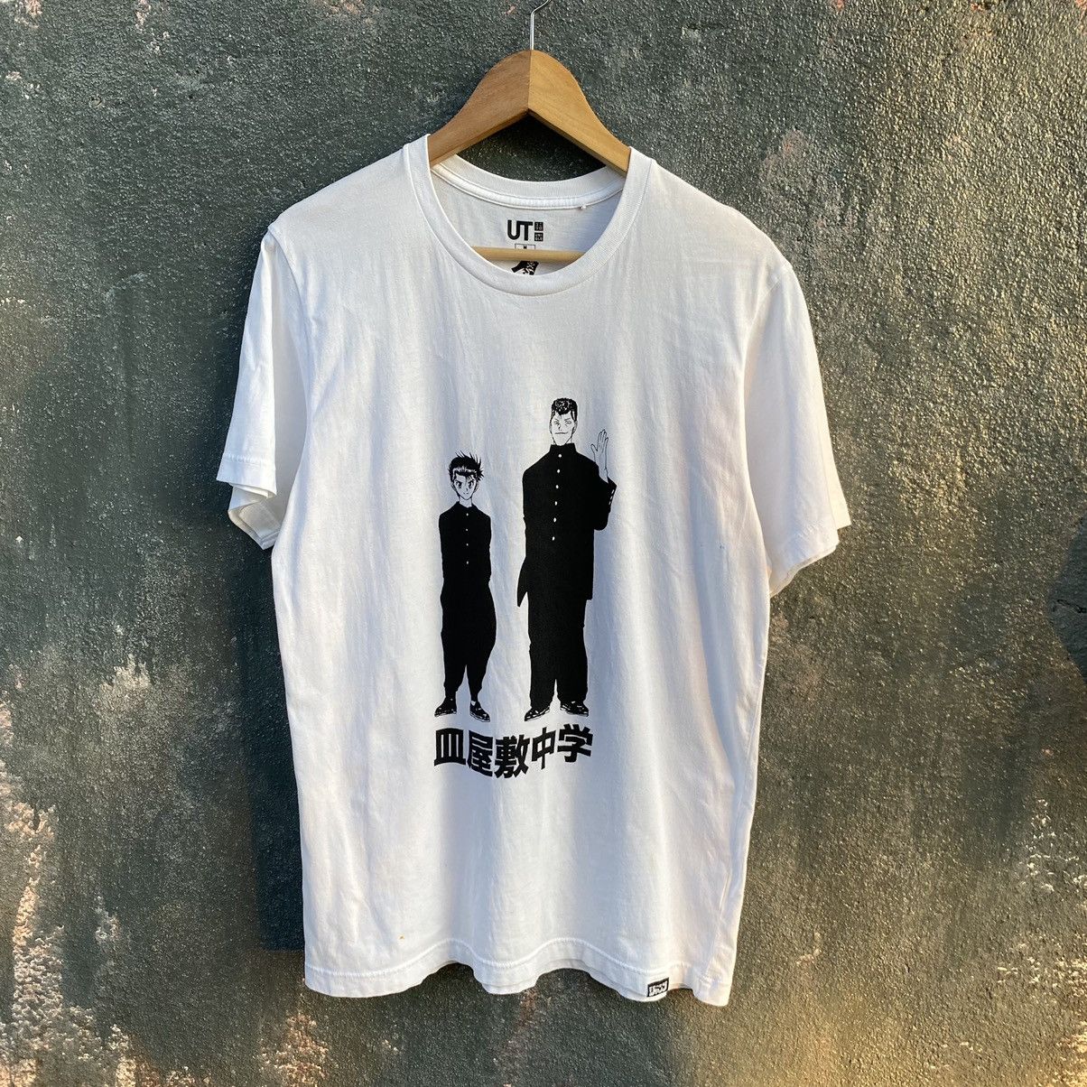 image of Anima x Vintage Yuyu Hakusho Japanese Anime Manga Series X Uniqlo Tee in White, Men's (Size Medium)