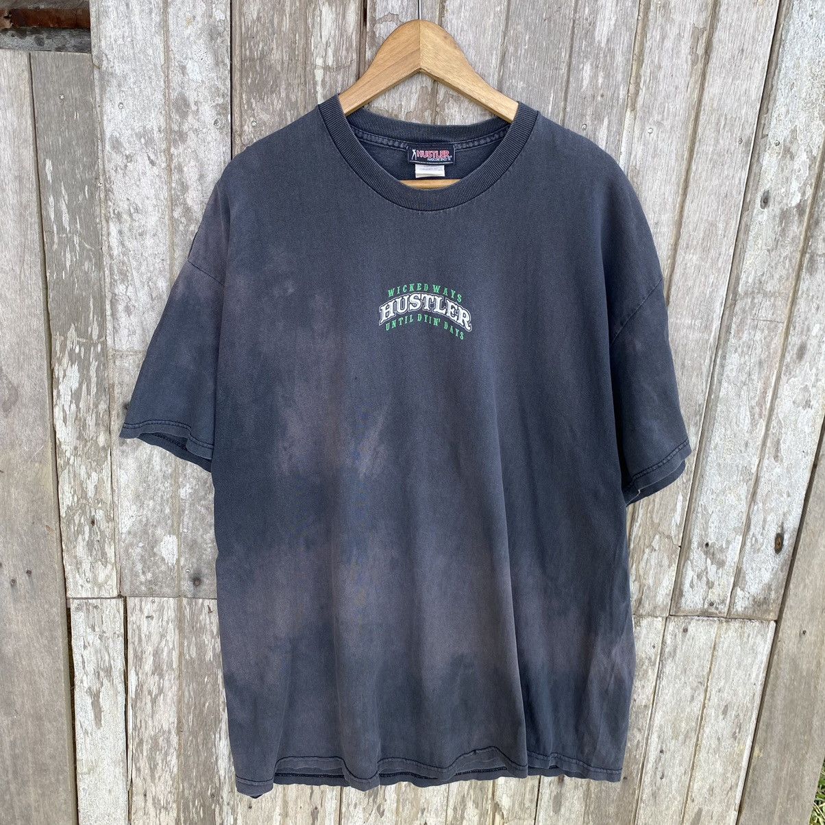 Hustle Gang Thrashed Faded Vintage Y2K Hustler Hardcore ERD GRUNGE TEE Size US XXL / EU 58 / 5 - 2 Thumbnail