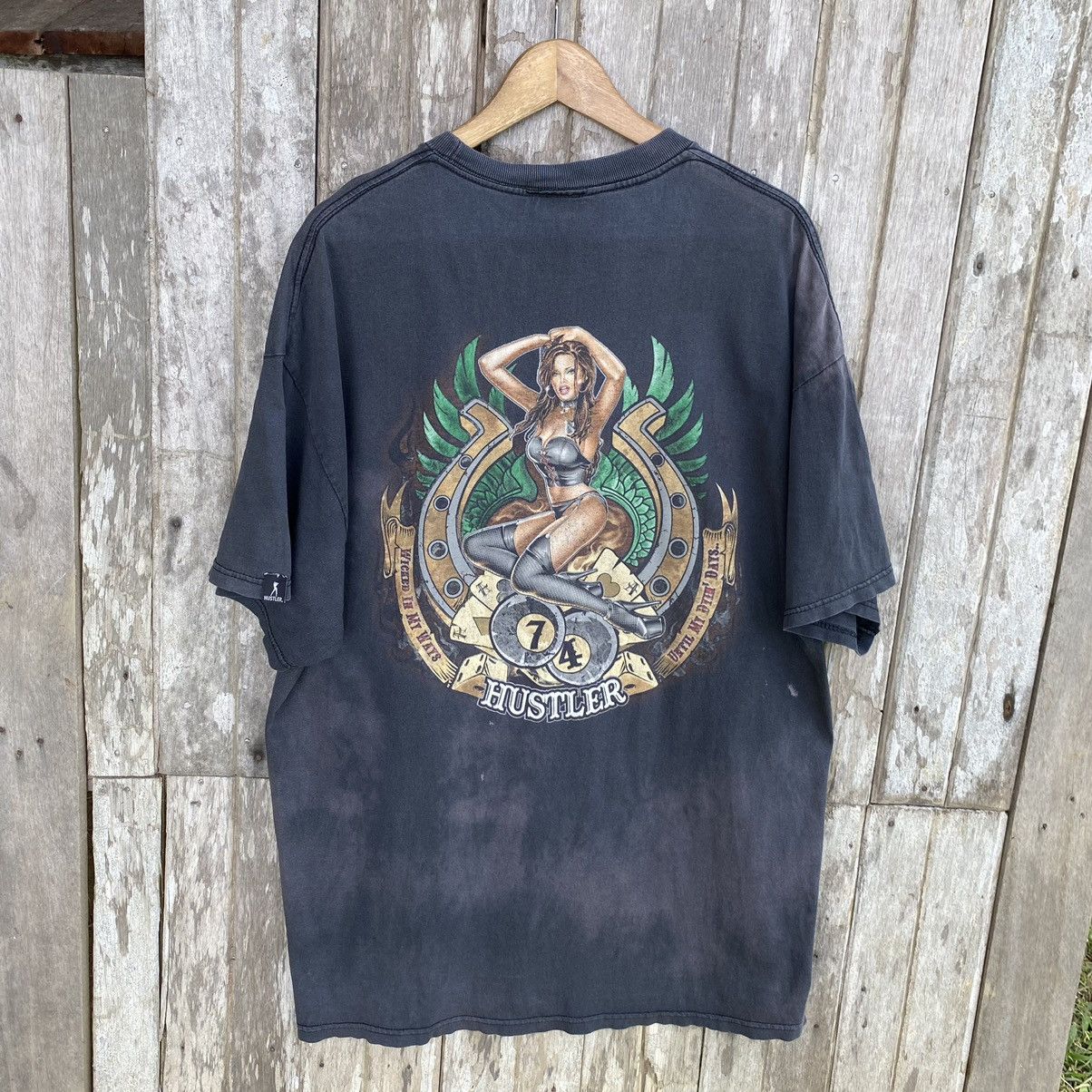 Hustle Gang Thrashed Faded Vintage Y2K Hustler Hardcore ERD GRUNGE TEE Size US XXL / EU 58 / 5 - 1 Thumbnail