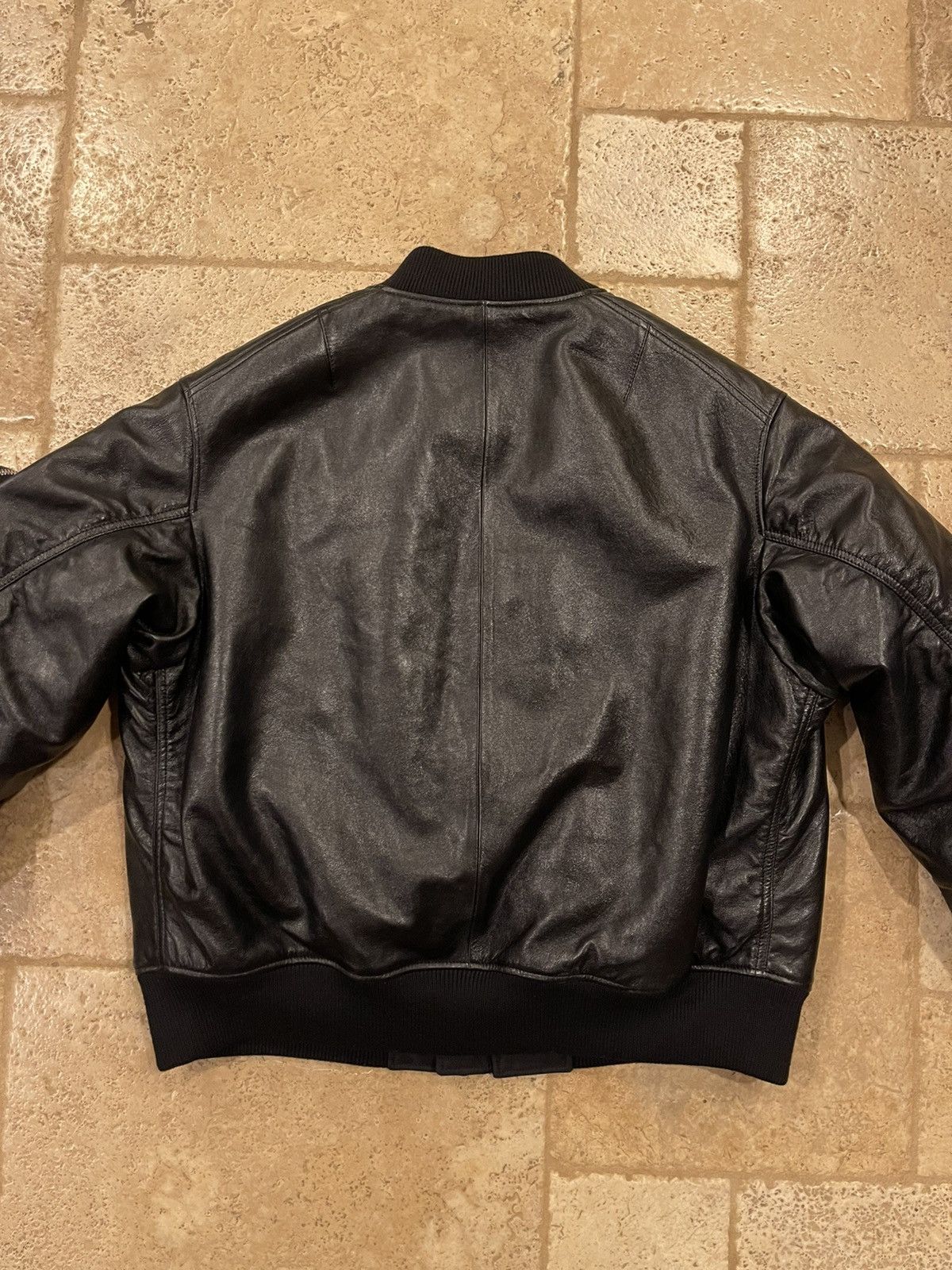 Prada Prada x Raf Simmons Nappa Bomber Leather Billiard Black FW21 Size US L / EU 52-54 / 3 - 6 Thumbnail