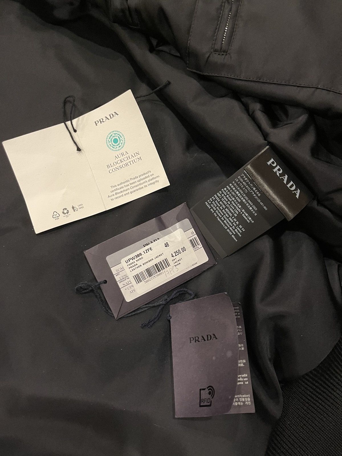 Prada Prada x Raf Simmons Nappa Bomber Leather Billiard Black FW21 Size US L / EU 52-54 / 3 - 14 Thumbnail