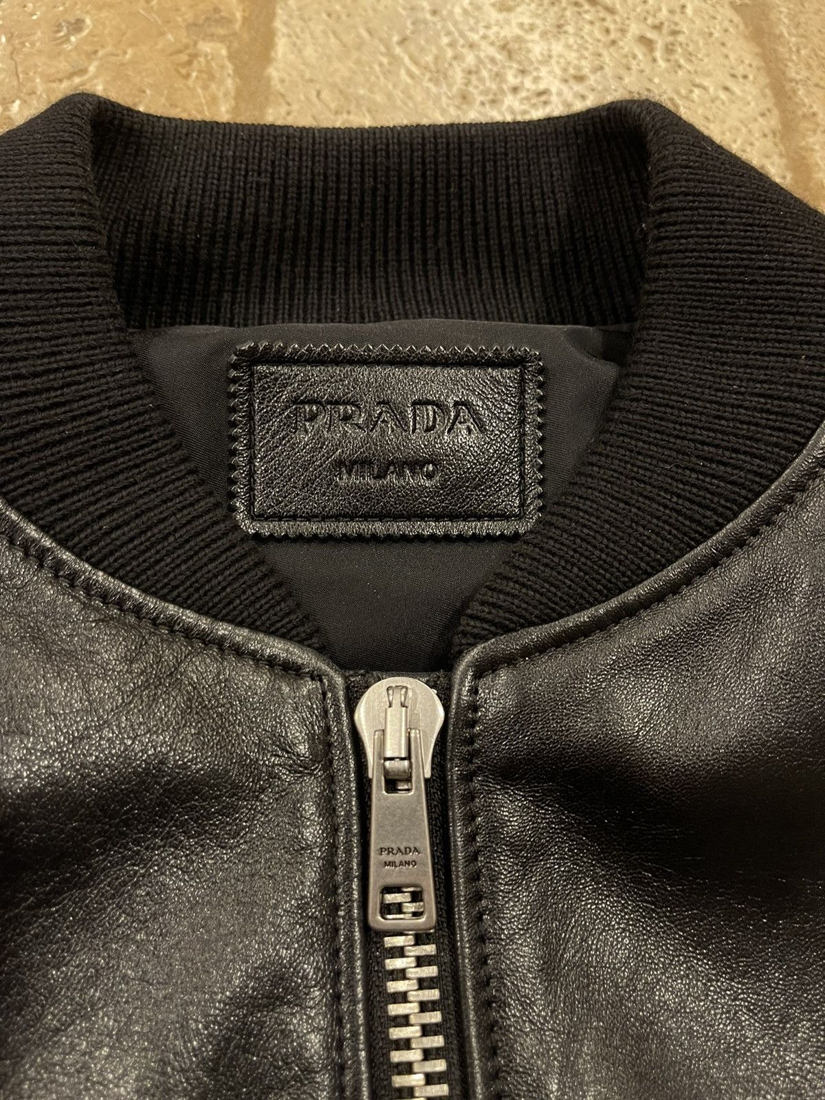 Prada Prada x Raf Simmons Nappa Bomber Leather Billiard Black FW21 Size US L / EU 52-54 / 3 - 12 Thumbnail