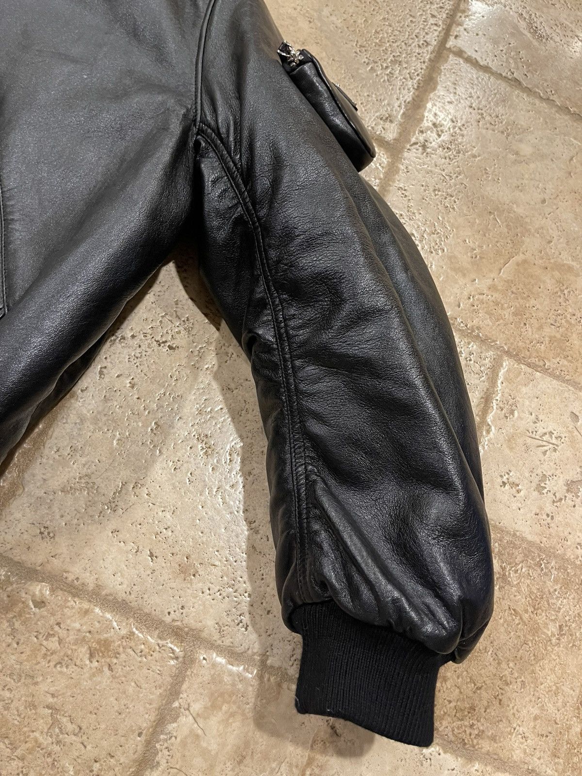Prada Prada x Raf Simmons Nappa Bomber Leather Billiard Black FW21 Size US L / EU 52-54 / 3 - 9 Thumbnail