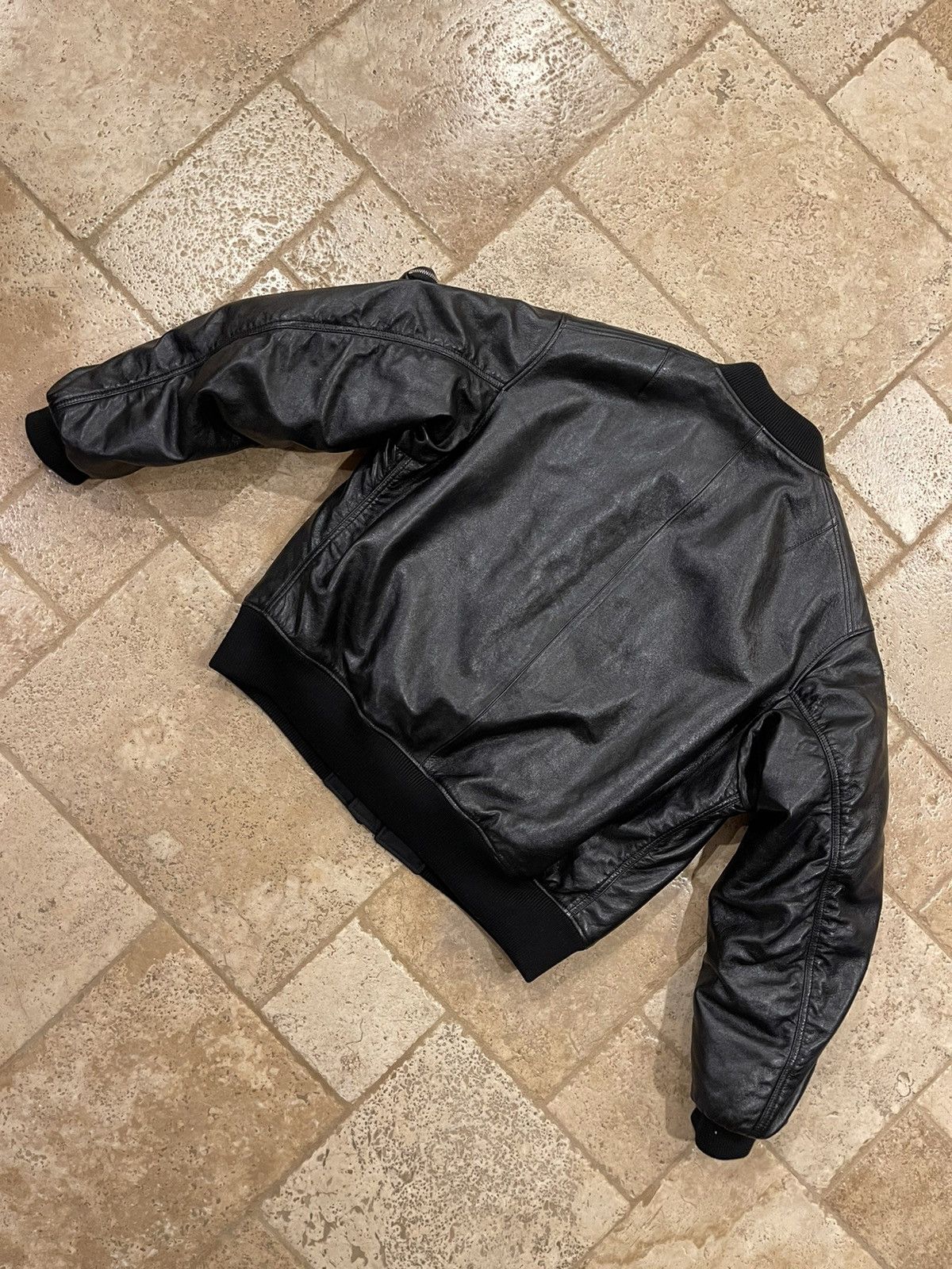 Prada Prada x Raf Simmons Nappa Bomber Leather Billiard Black FW21 Size US L / EU 52-54 / 3 - 7 Thumbnail