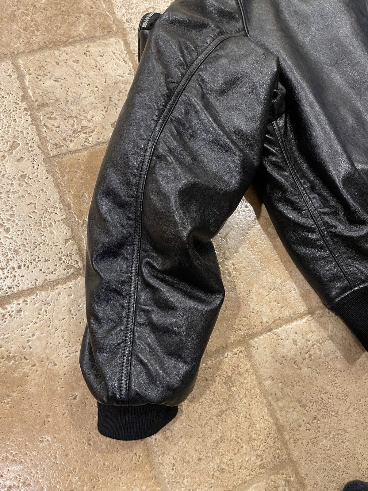 Prada Prada x Raf Simmons Nappa Bomber Leather Billiard Black FW21 Size US L / EU 52-54 / 3 - 13 Thumbnail