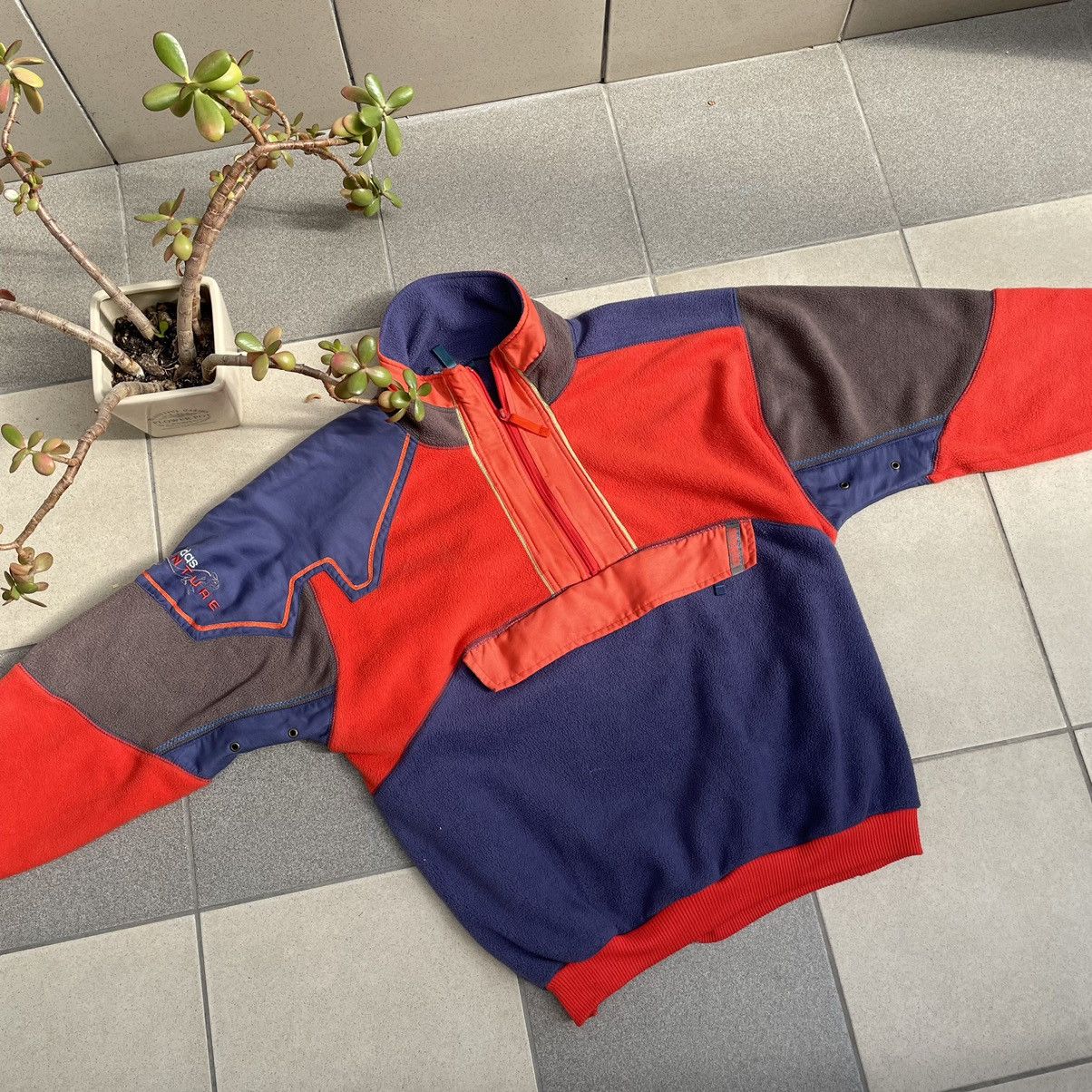 Adidas RARE Adidas Adventure Vintage Fleece Anorak Zip 1/4 Size US XL / EU 56 / 4 - 9 Thumbnail