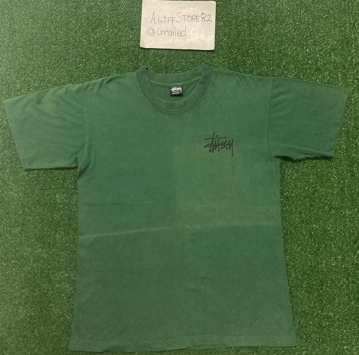 Stussy × Vintage Vintage Late 80s Stussy Classics Logo Sun Fade Tee Size US M / EU 48-50 / 2 - 2 Thumbnail