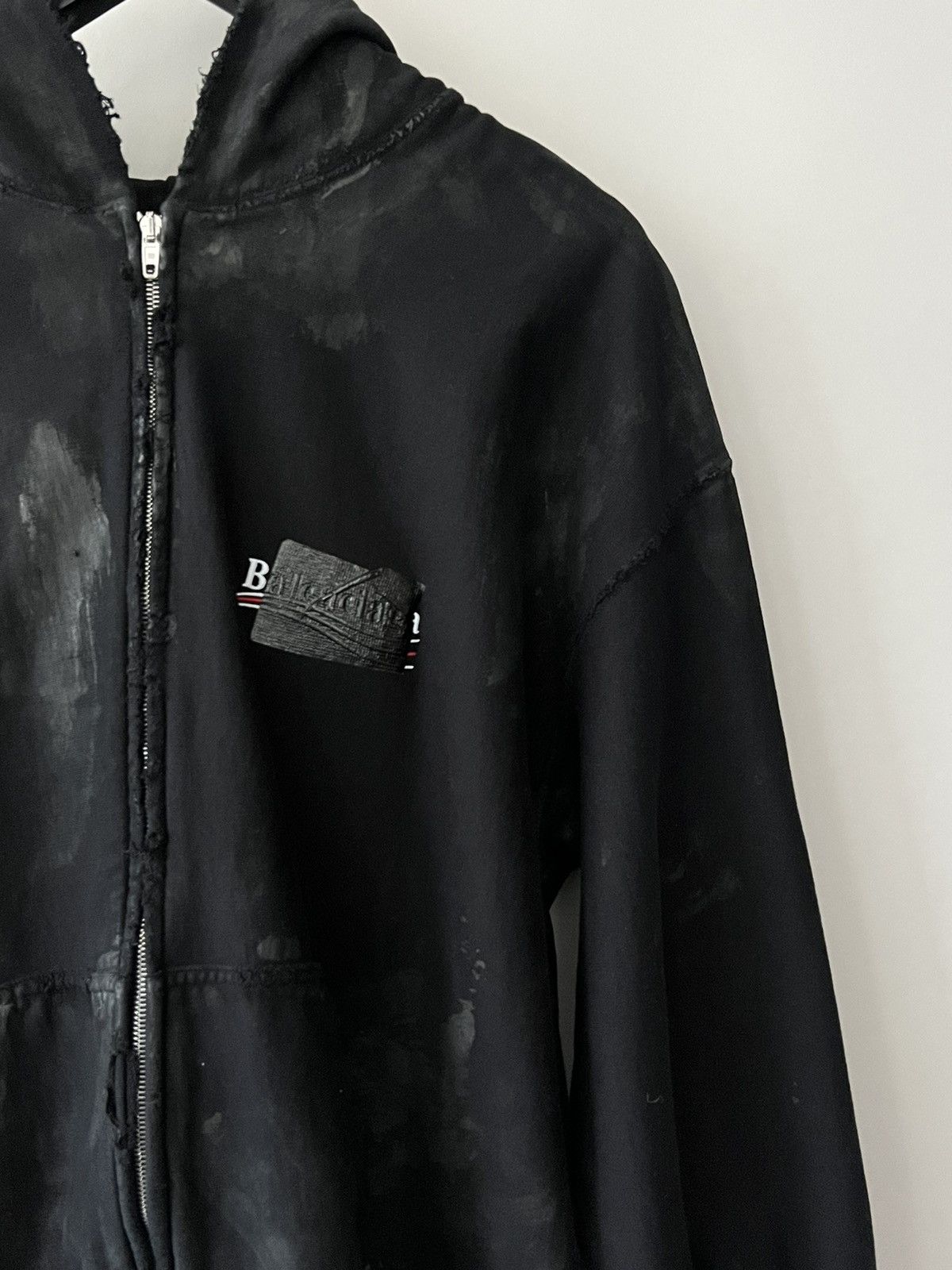 Balenciaga FW22 RUNWAY Balenciaga Gaffer Mud Dirt Zip-up Hoodie Size US M / EU 48-50 / 2 - 3 Thumbnail