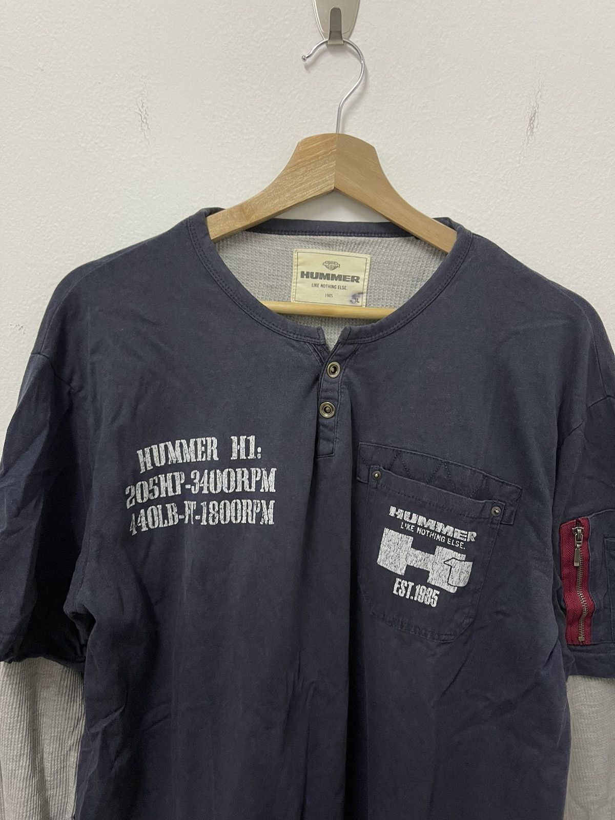 Japanese Brand × Vintage Vintage Hummer Half Button Single Pocket Longsleeve Size US L / EU 52-54 / 3 - 4 Thumbnail