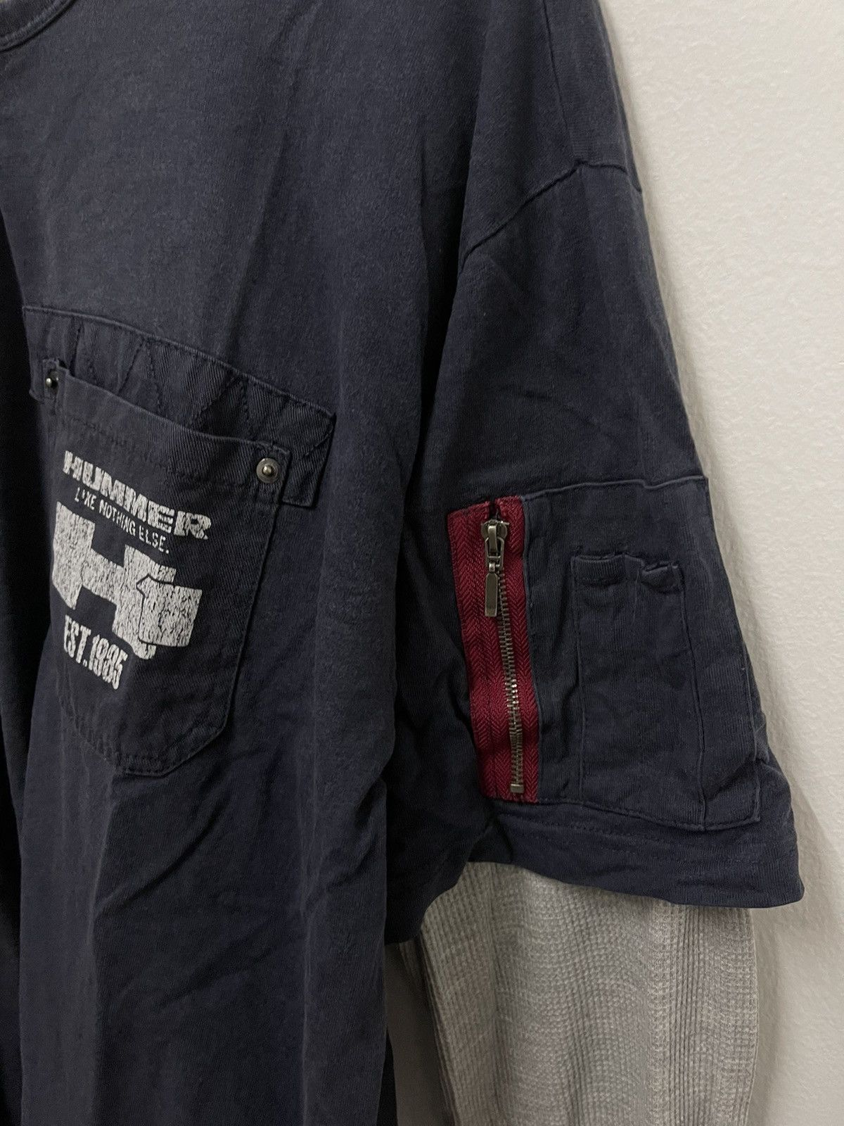 Japanese Brand × Vintage Vintage Hummer Half Button Single Pocket Longsleeve Size US L / EU 52-54 / 3 - 6 Thumbnail