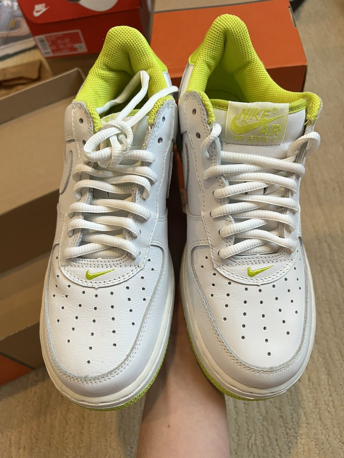 Nike 2002 Nike Wmns Air Force 1 B White | White-Cyber Size US 9 / IT 39 - 2 Thumbnail