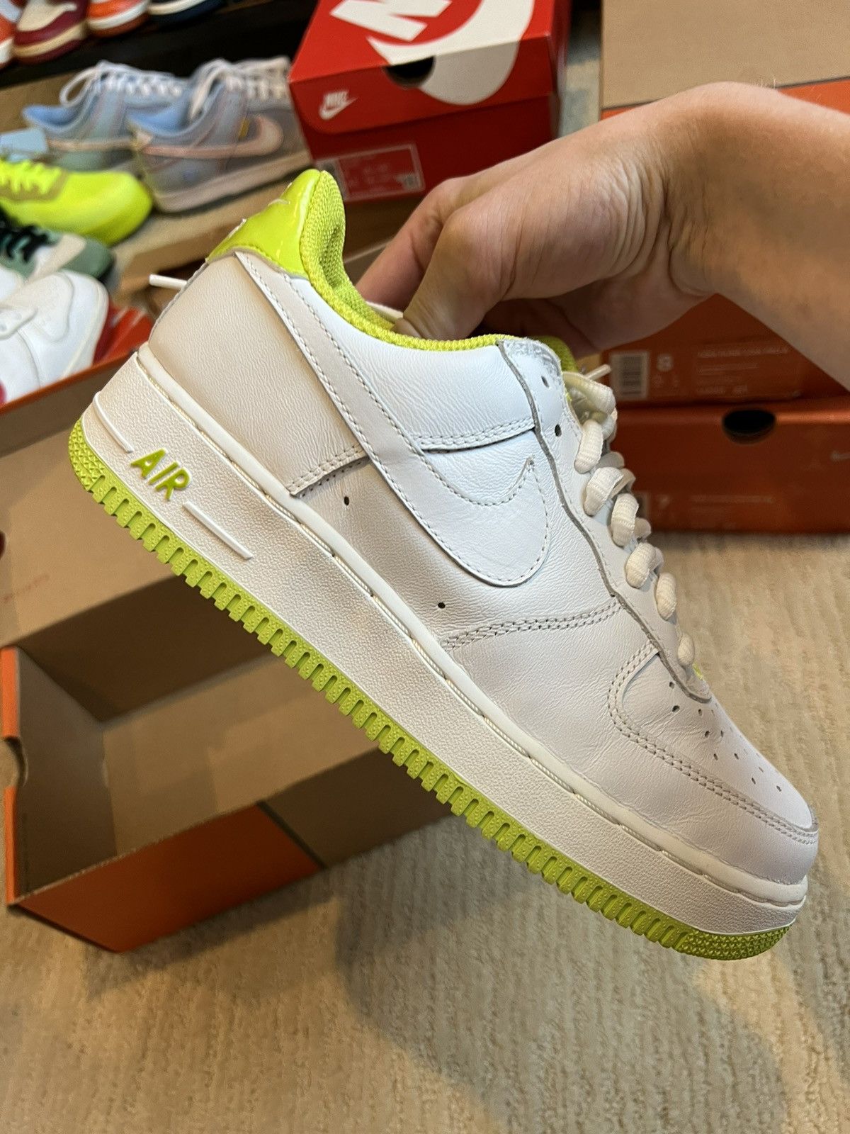Nike 2002 Nike Wmns Air Force 1 B White | White-Cyber Size US 9 / IT 39 - 3 Thumbnail