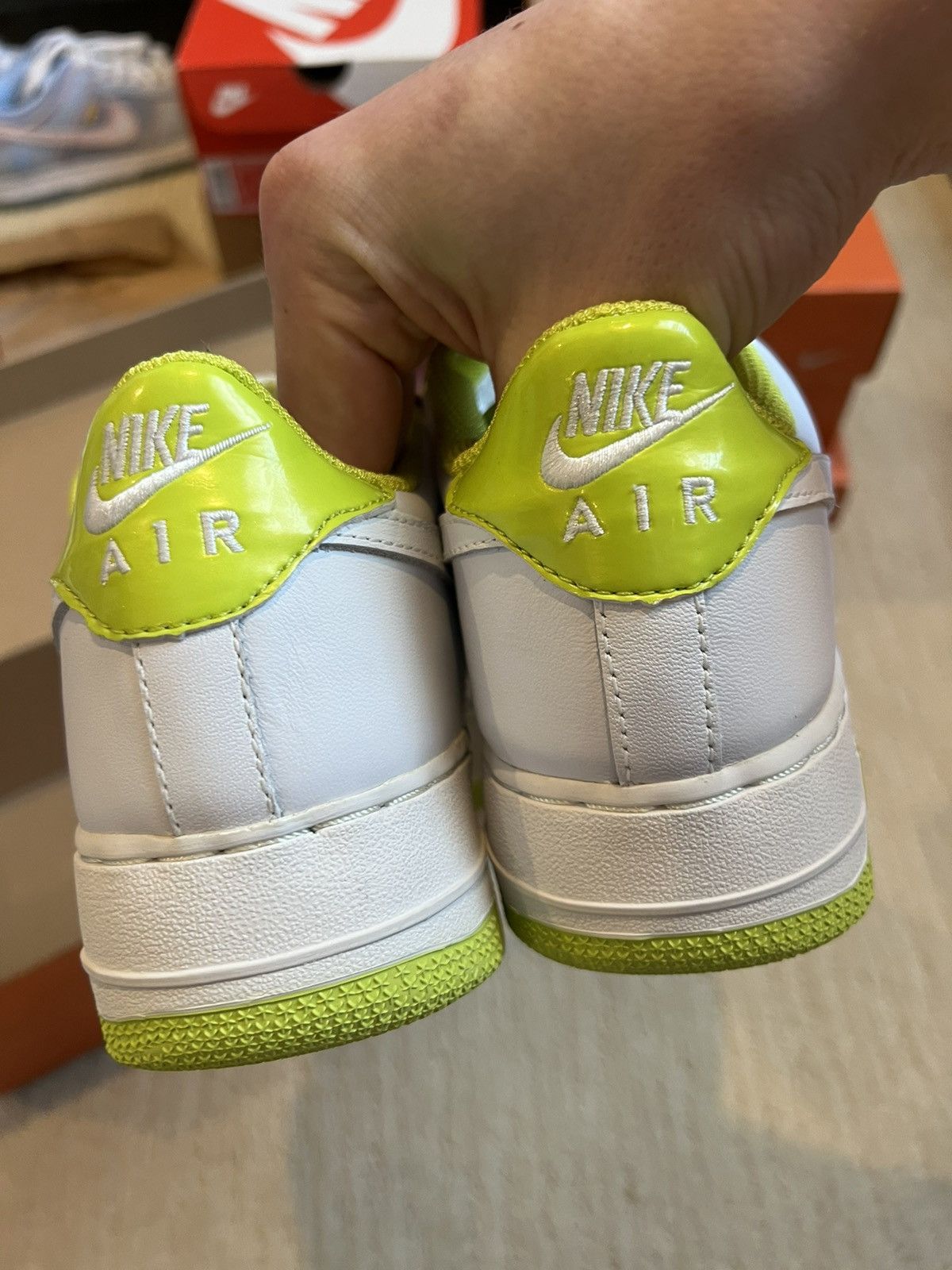 Nike 2002 Nike Wmns Air Force 1 B White | White-Cyber Size US 9 / IT 39 - 4 Thumbnail