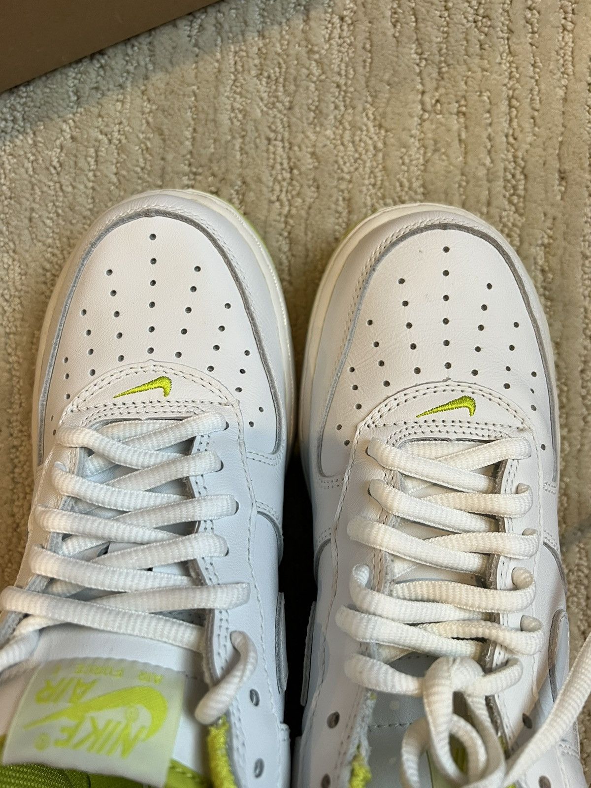 Nike 2002 Nike Wmns Air Force 1 B White | White-Cyber Size US 9 / IT 39 - 5 Thumbnail