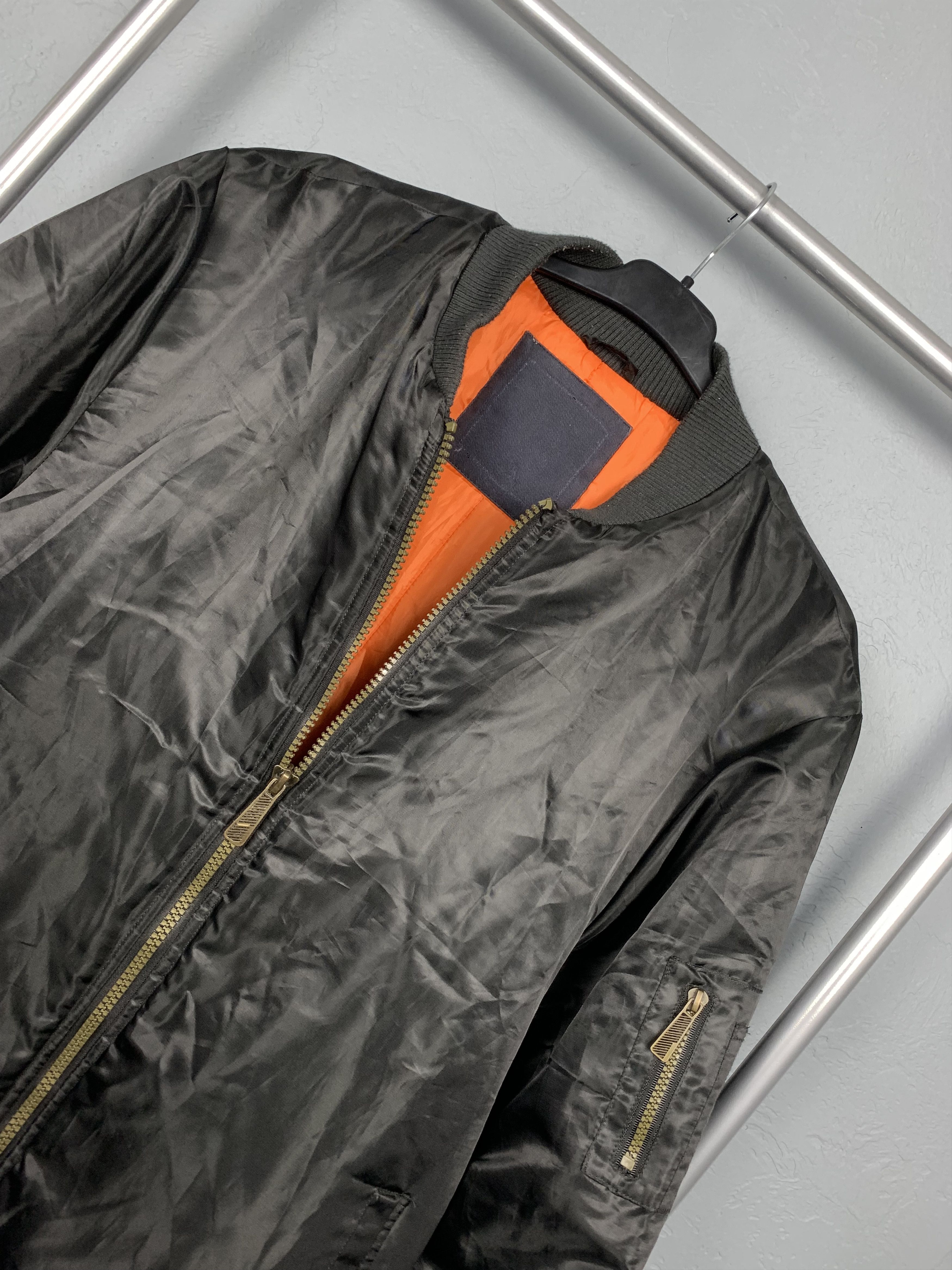 Vintage MA1 Pilot Nylon Bomber Jacket Vintage Faded Size US L / EU 52-54 / 3 - 2 Thumbnail