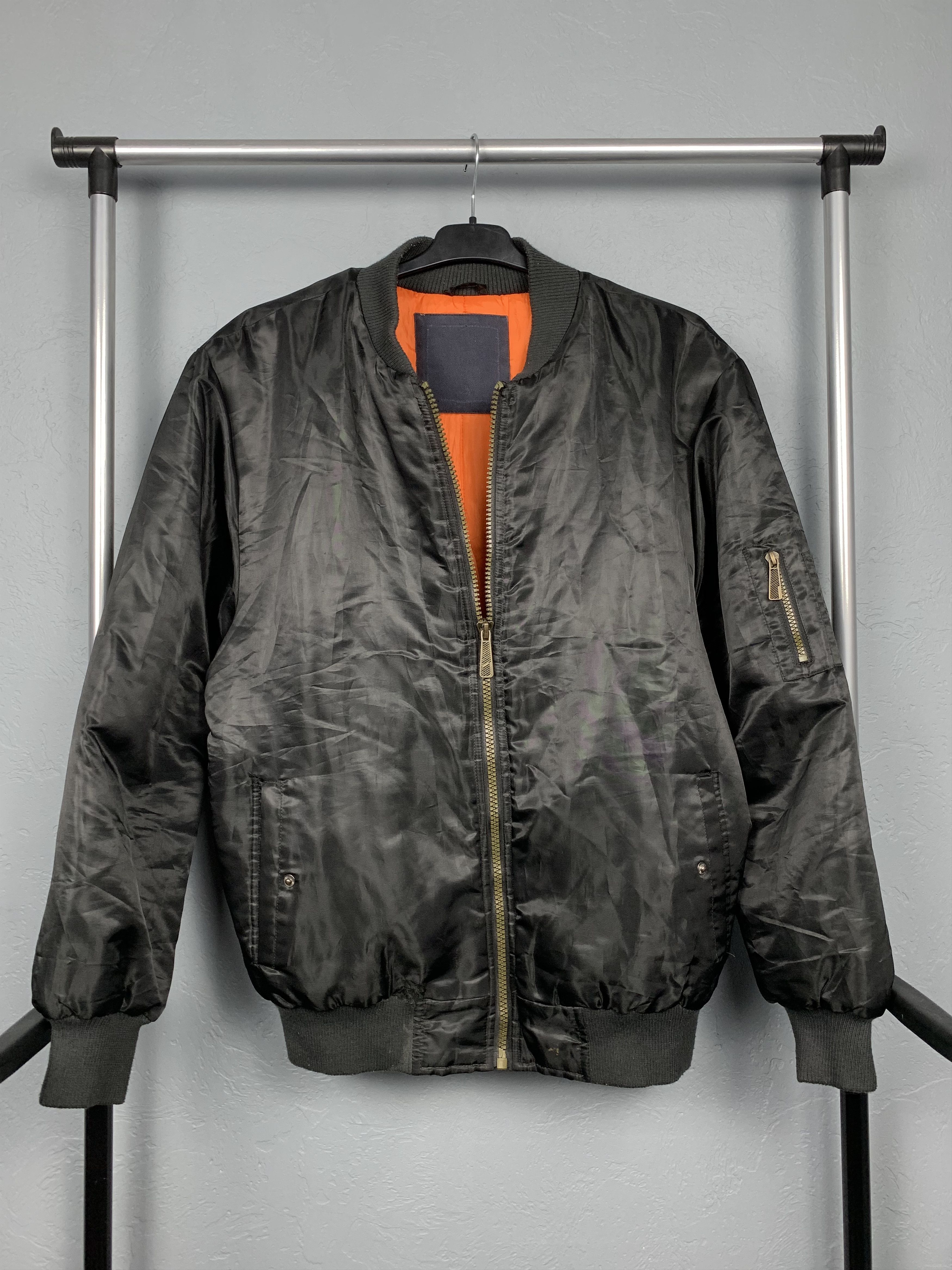 Vintage MA1 Pilot Nylon Bomber Jacket Vintage Faded Size US L / EU 52-54 / 3 - 1 Thumbnail