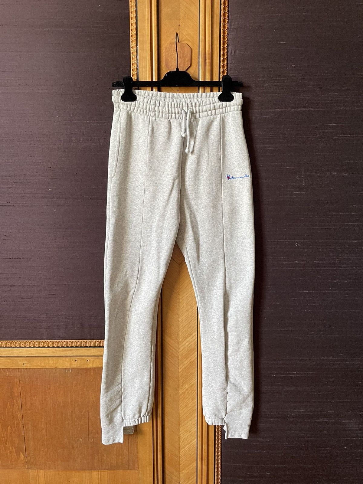 image of Vetements Ss16 Champion Logo Sweatpants in Grey, Men's (Size 30)