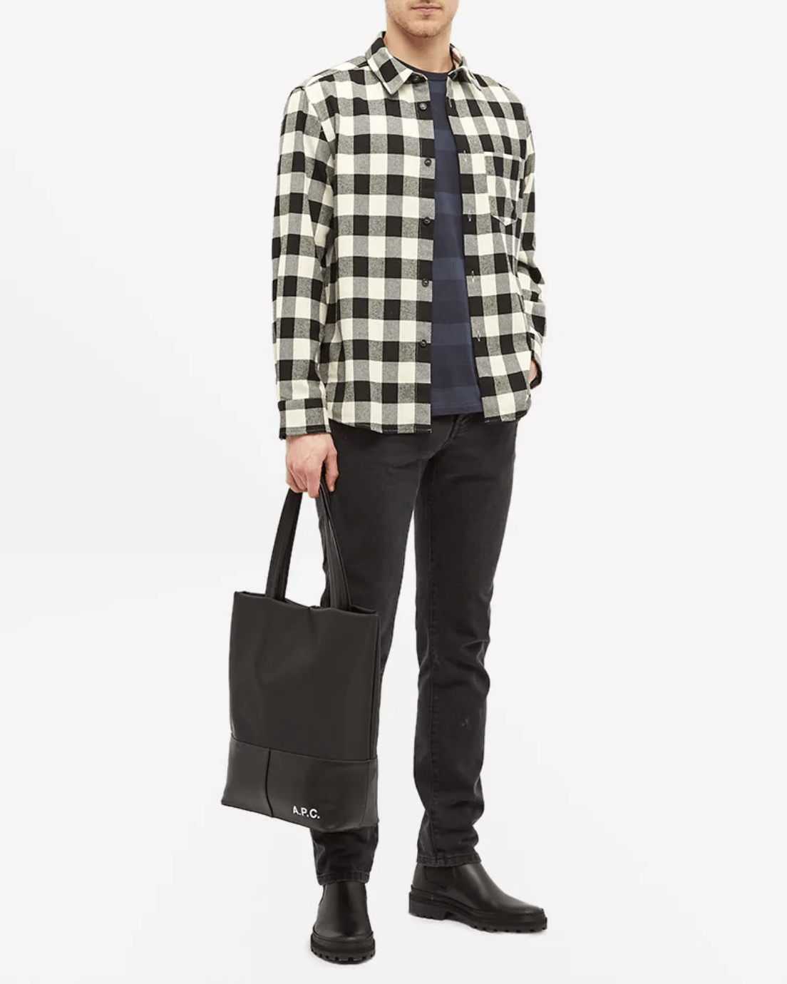 A.P.C. A.P.C. John Check Twill Shirt Size US M / EU 48-50 / 2 - 4 Thumbnail