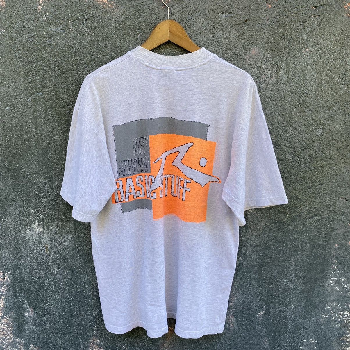 image of Man Made In Australia x Rusty 90's Rusty Surfboards Made In Australia Tee in Grey, Men's (Size Larg