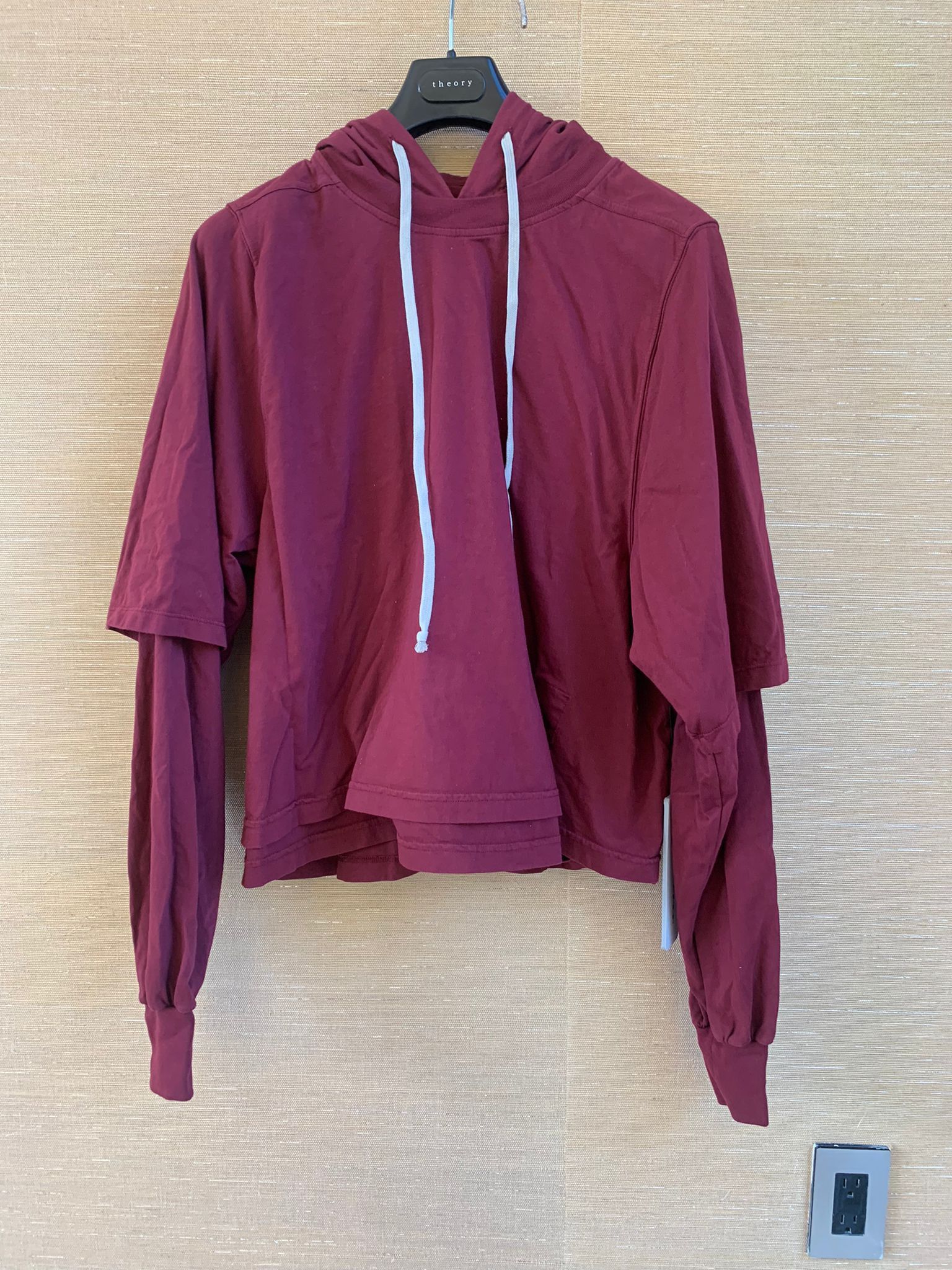 Rick Owens Drkshdw Cropped Hustler Hoodie in Bruise Size US S / EU 44-46 / 1 - 1 Thumbnail