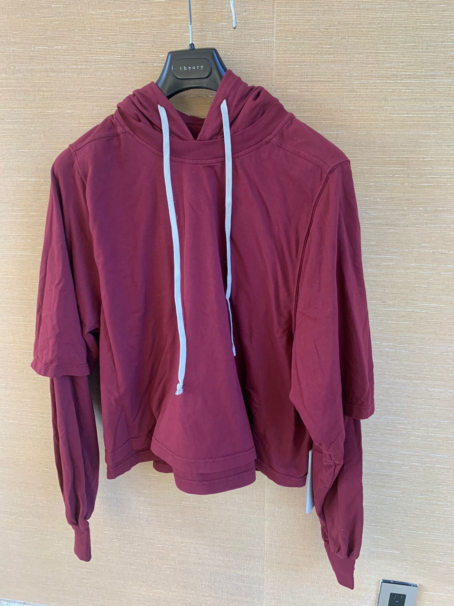 Rick Owens Drkshdw Cropped Hustler Hoodie in Bruise Size US S / EU 44-46 / 1 - 5 Thumbnail