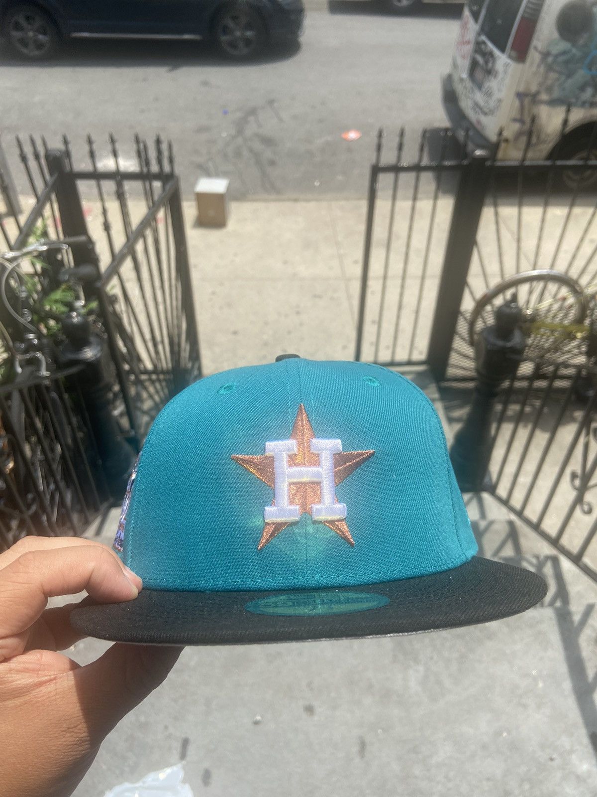 Hat Club × MLB × New Era 7 1/2 Houston Astro’s Top 30 UV Grey 2 Tone New Era Fitted Size ONE SIZE - 4 Thumbnail