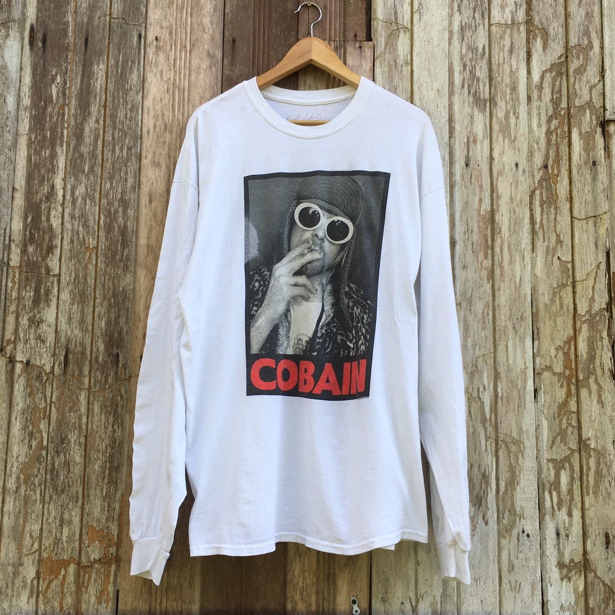 image of Vintage Kurt Cobain Nirvana End Of Music T-Shirt in White, Men's (Size 2XL)