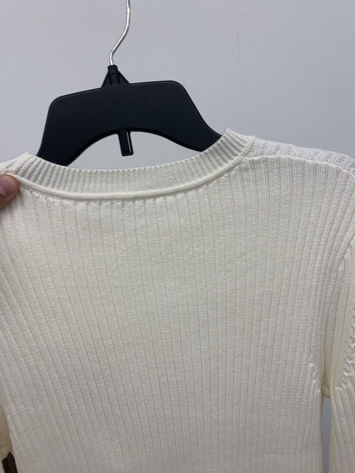 Helmut Lang Logo Tag Muscle Crew Neck in Cream Size US S / EU 44-46 / 1 - 15 Thumbnail