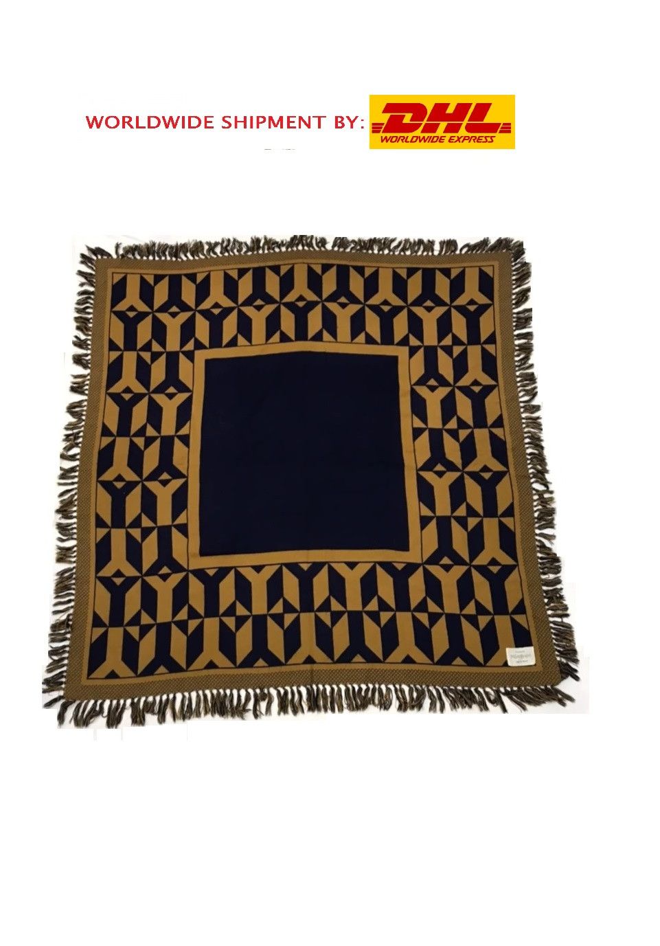 Yves Saint Laurent VINTAGE YVES SAINT LAURENT YSL LINGE DE MAISON KNITTED RUG Size ONE SIZE - 1 Thumbnail