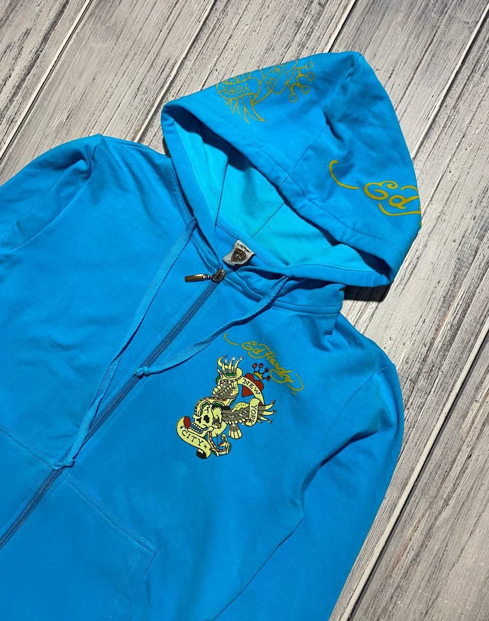 Ed Hardy Vintage Ed Hardy Hoodie Full Zip Rhinestones Y2K Japan Size M / US 6-8 / IT 42-44 - 5 Thumbnail