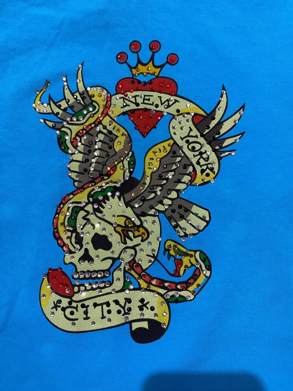 Ed Hardy Vintage Ed Hardy Hoodie Full Zip Rhinestones Y2K Japan Size M / US 6-8 / IT 42-44 - 2 Thumbnail