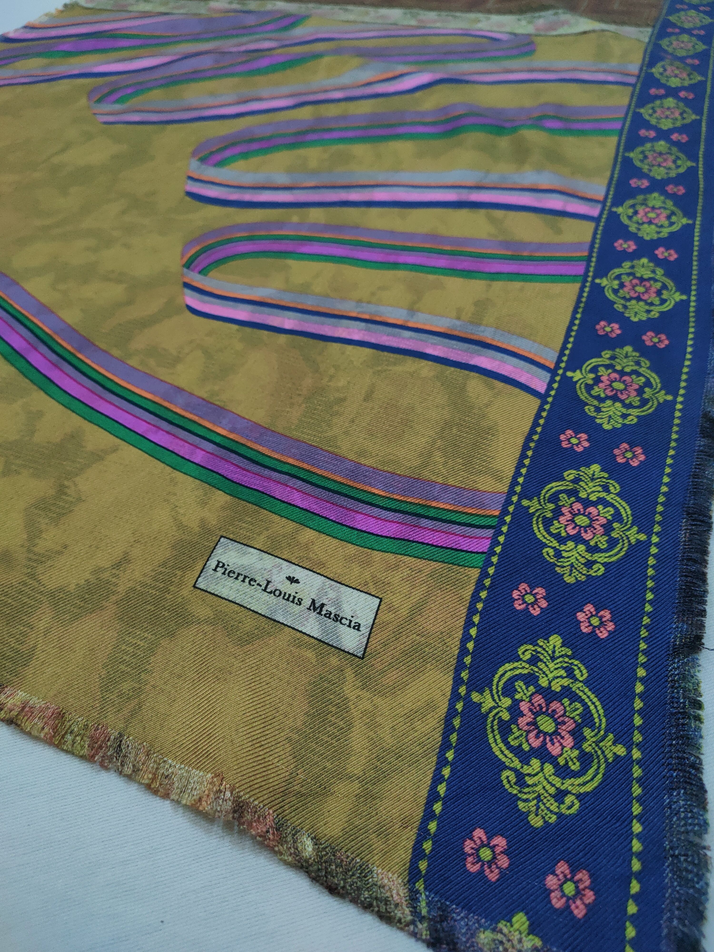 Pierre-Louis Mascia VINTAGE SILK SCARF CROCHET PATTERN AND RIBBON Size ONE SIZE - 5 Thumbnail