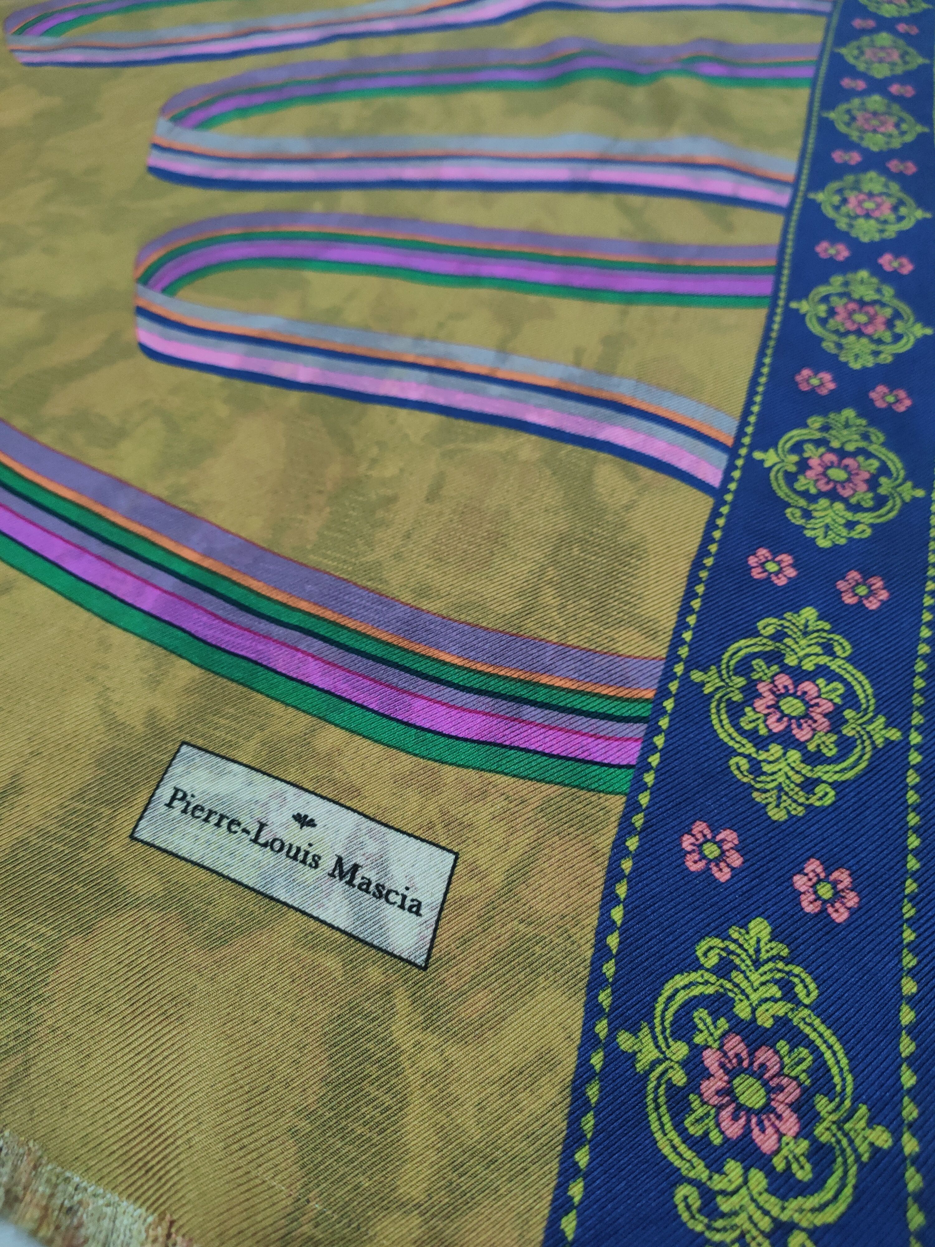 Pierre-Louis Mascia VINTAGE SILK SCARF CROCHET PATTERN AND RIBBON Size ONE SIZE - 6 Thumbnail