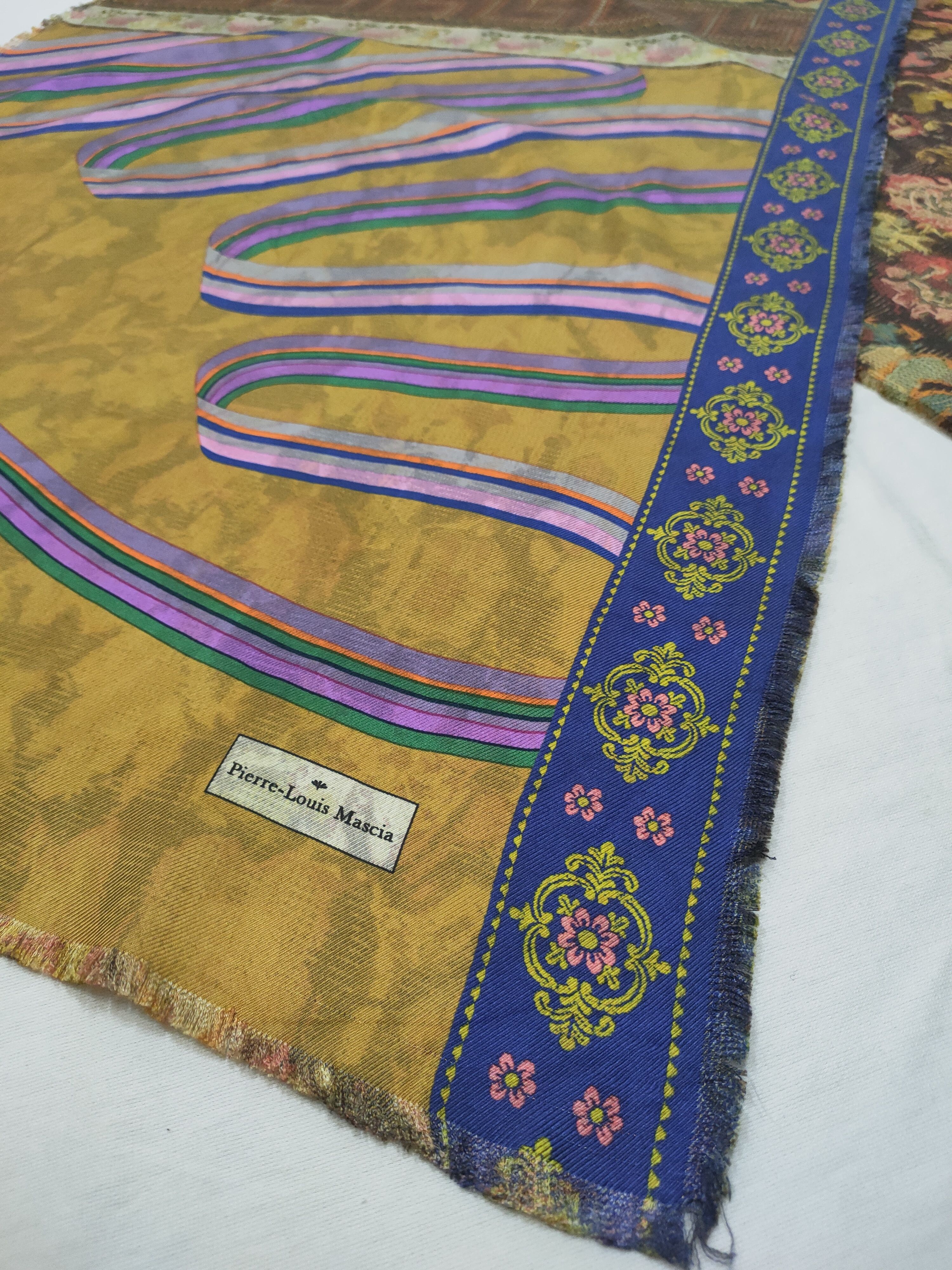 Pierre-Louis Mascia VINTAGE SILK SCARF CROCHET PATTERN AND RIBBON Size ONE SIZE - 7 Thumbnail