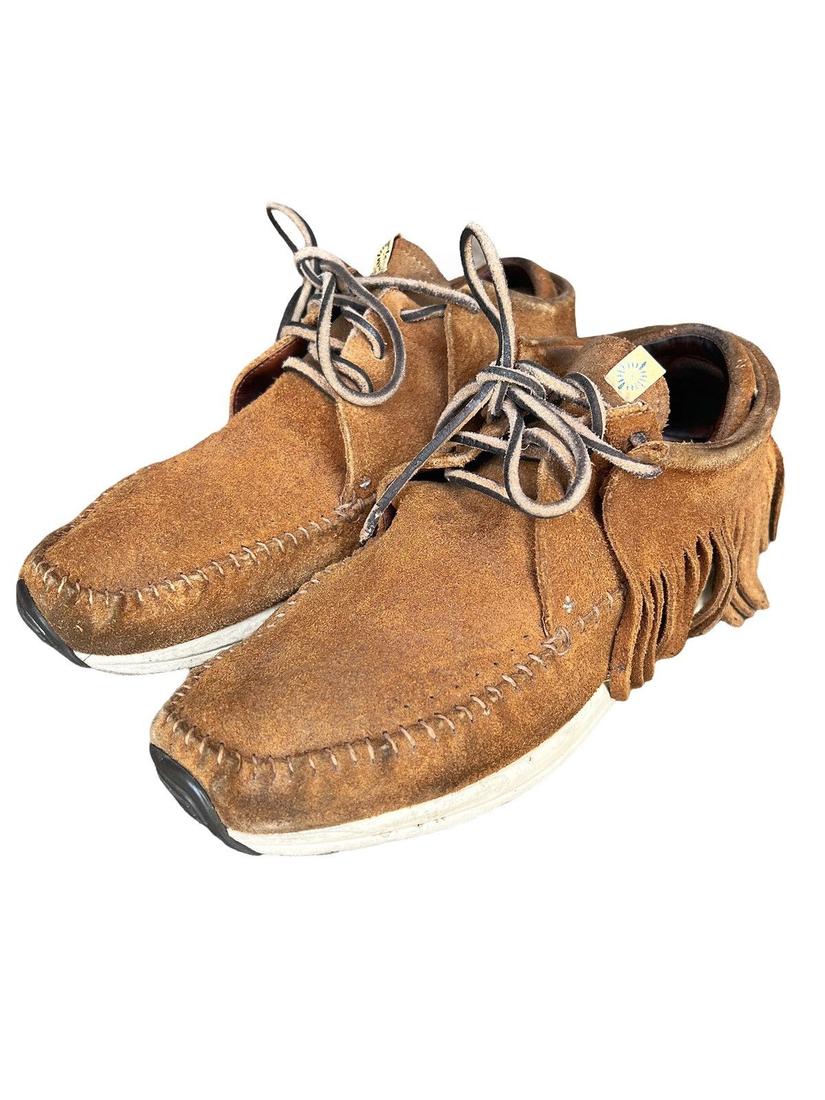 image of Visvim Fbt Suede Fringe Shoe in Brown, Men's (Size 9)