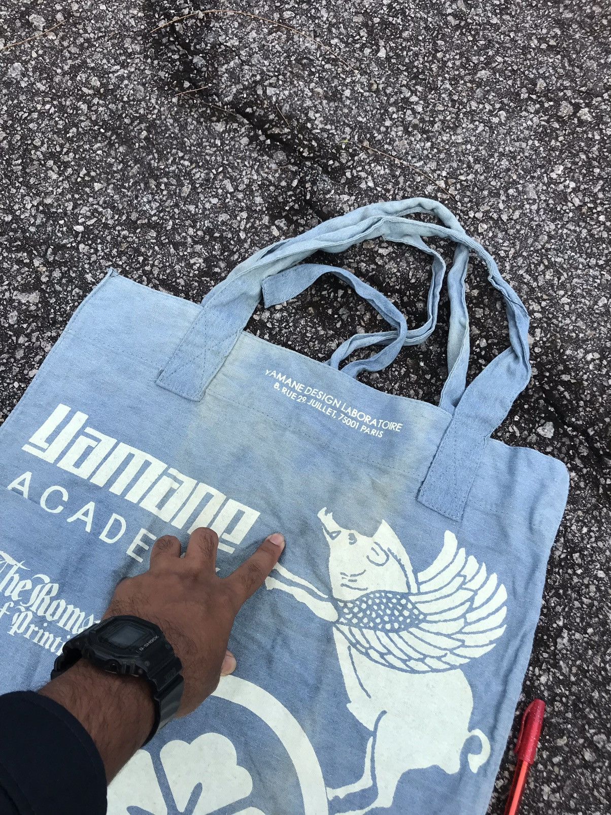 Evisu Vintage YAMANE Academy Full Printed Tote Bag Size ONE SIZE - 9 Thumbnail