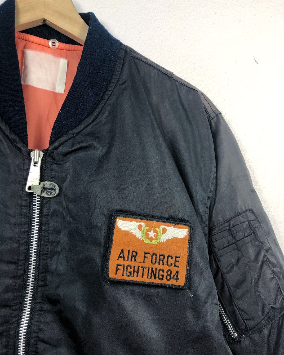 Vintage Rare Vintage Air Force Fighting 84 Bomber Jacket Size US L / EU 52-54 / 3 - 3 Thumbnail