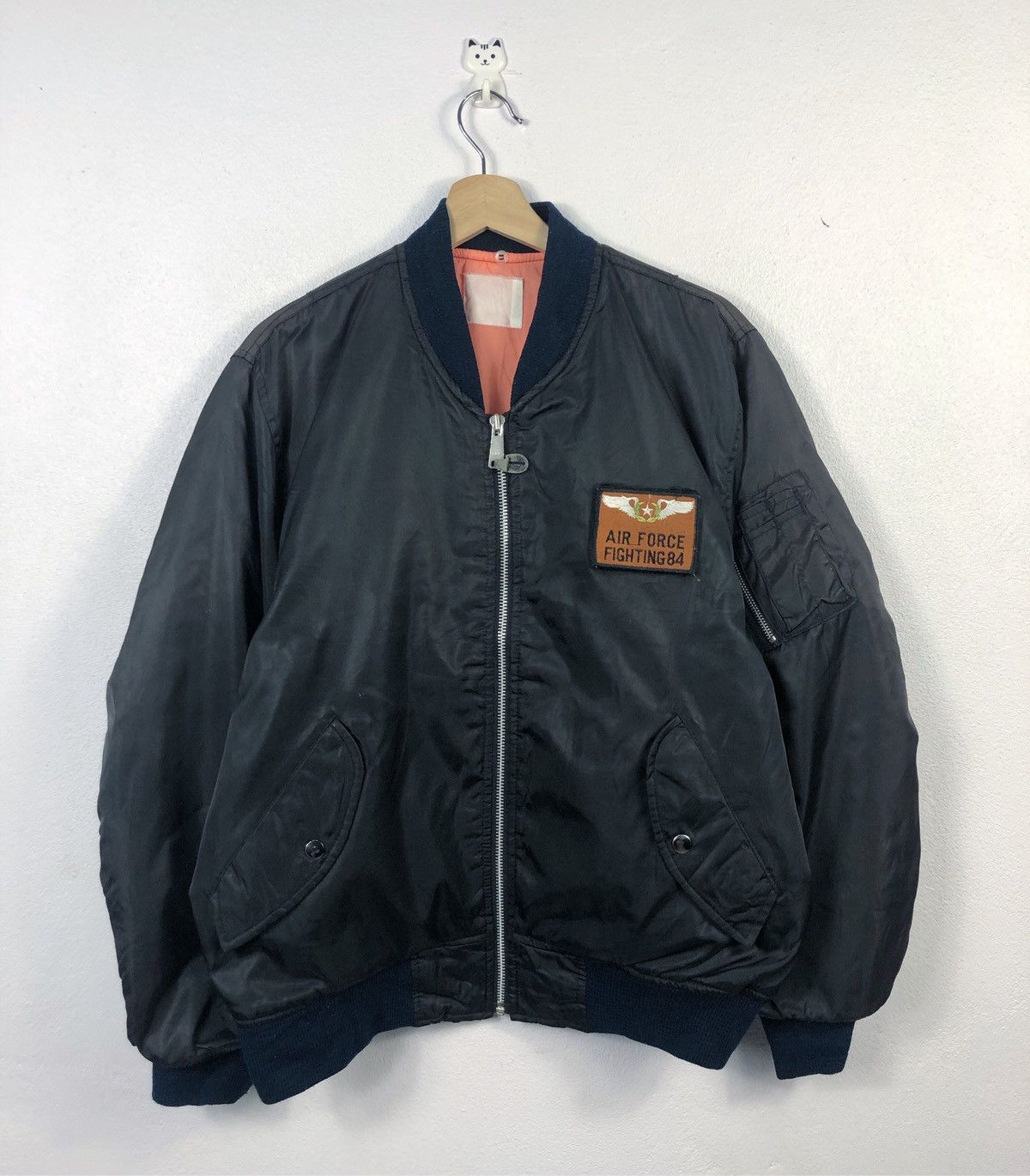Vintage Rare Vintage Air Force Fighting 84 Bomber Jacket Size US L / EU 52-54 / 3 - 1 Thumbnail