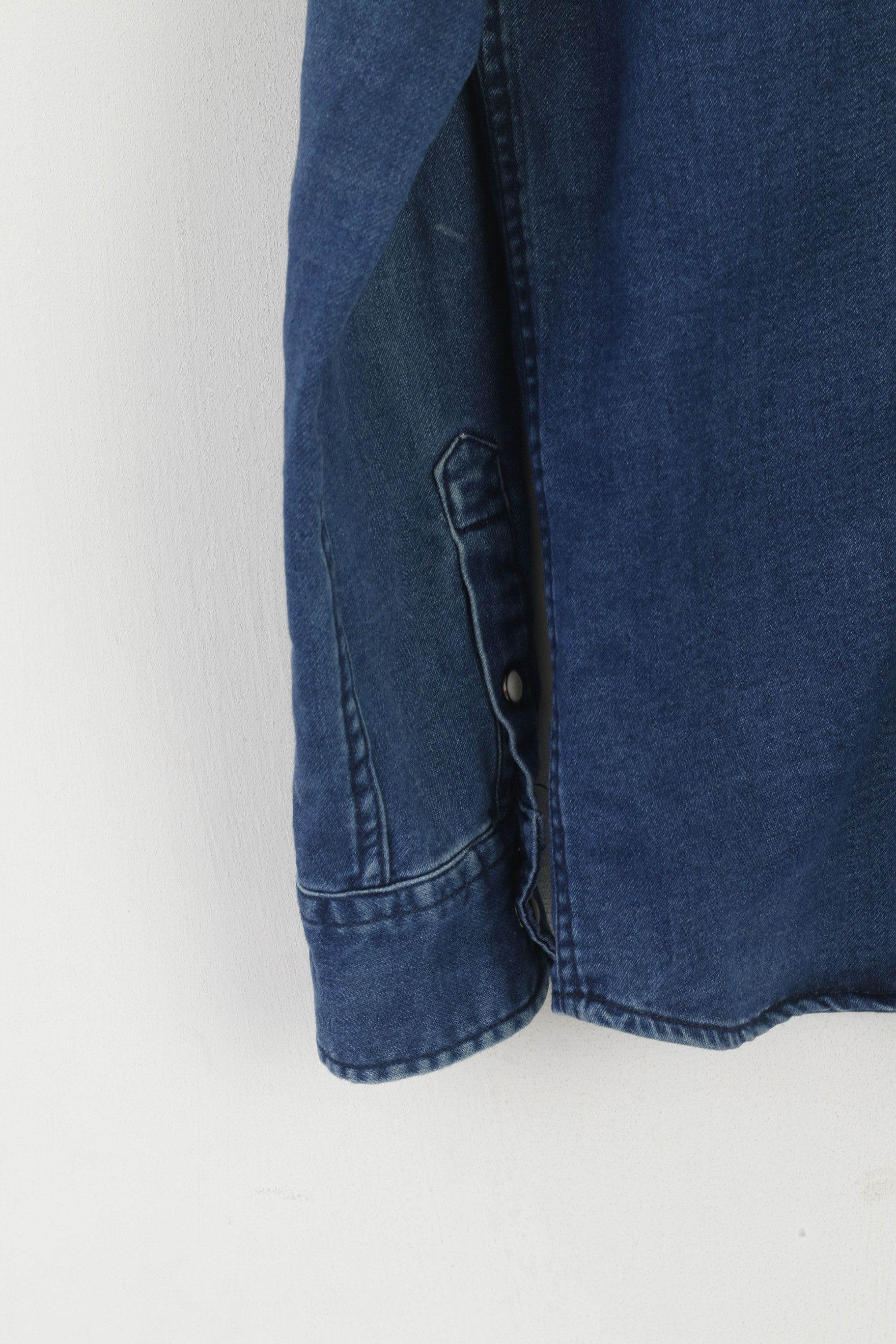 Mustang × Vintage Mustang Men S Casual Shirt Blue Denim Slim Fit 1042 Size US S / EU 44-46 / 1 - 3 Thumbnail