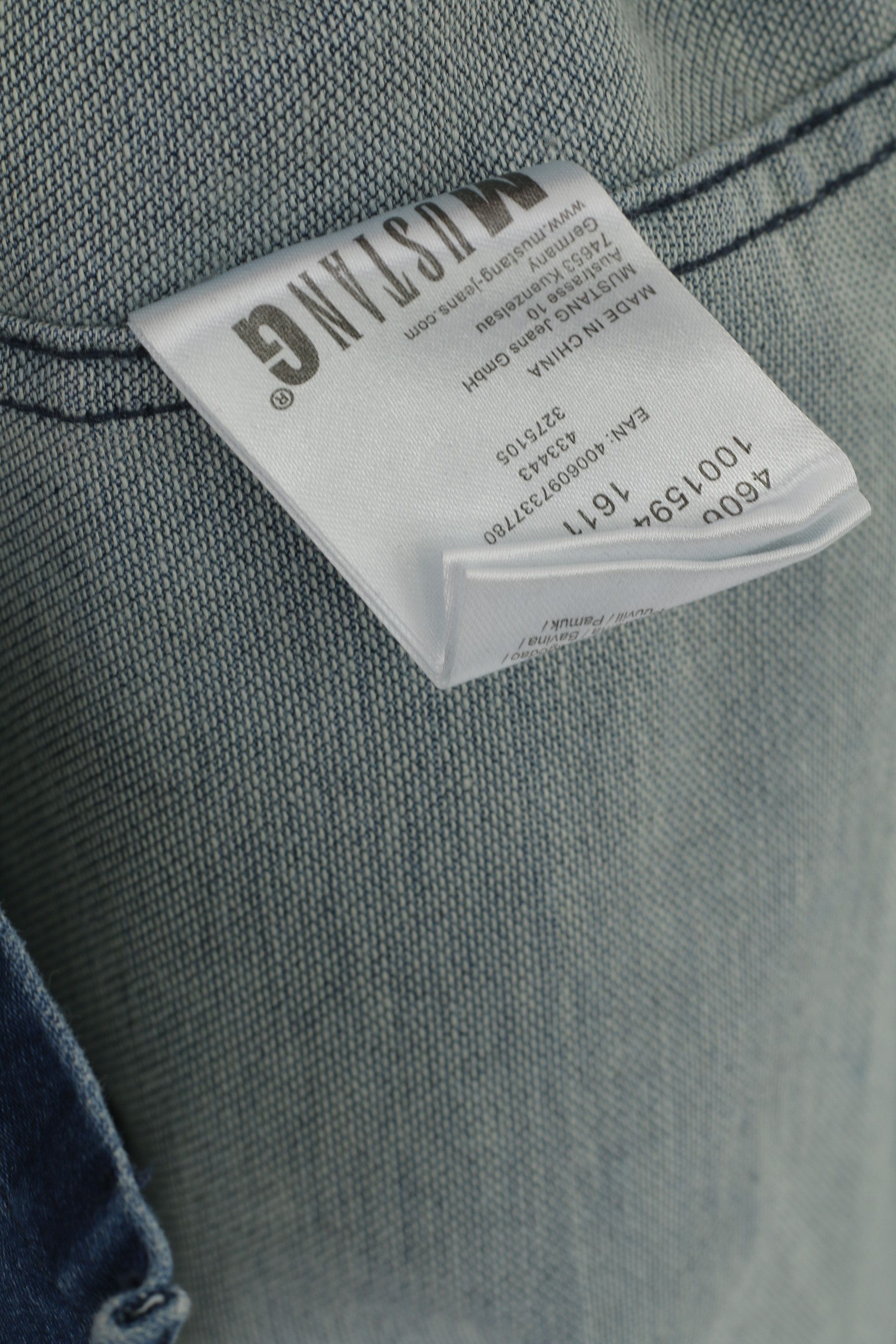 Mustang × Vintage Mustang Men S Casual Shirt Blue Denim Slim Fit 1042 Size US S / EU 44-46 / 1 - 5 Thumbnail