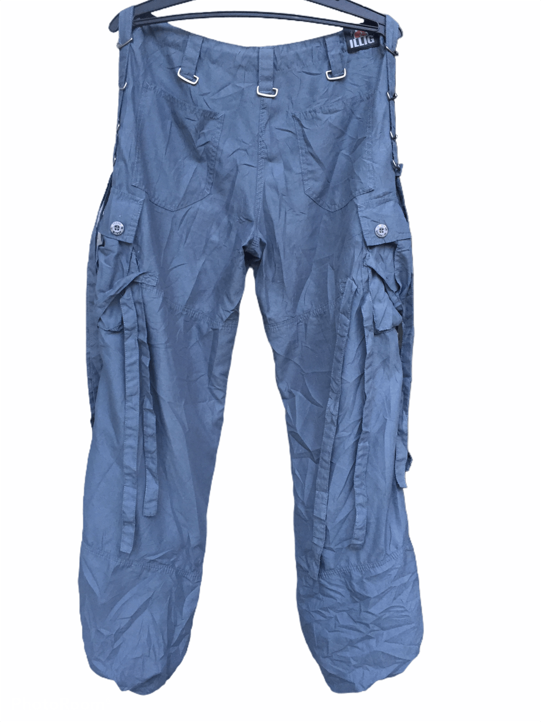 Japanese Brand 🔥Rare🔥ILLIG Bondage Cargo Skater Punk Rave Pants Size 32" / US 10 / IT 46 - 2 Thumbnail