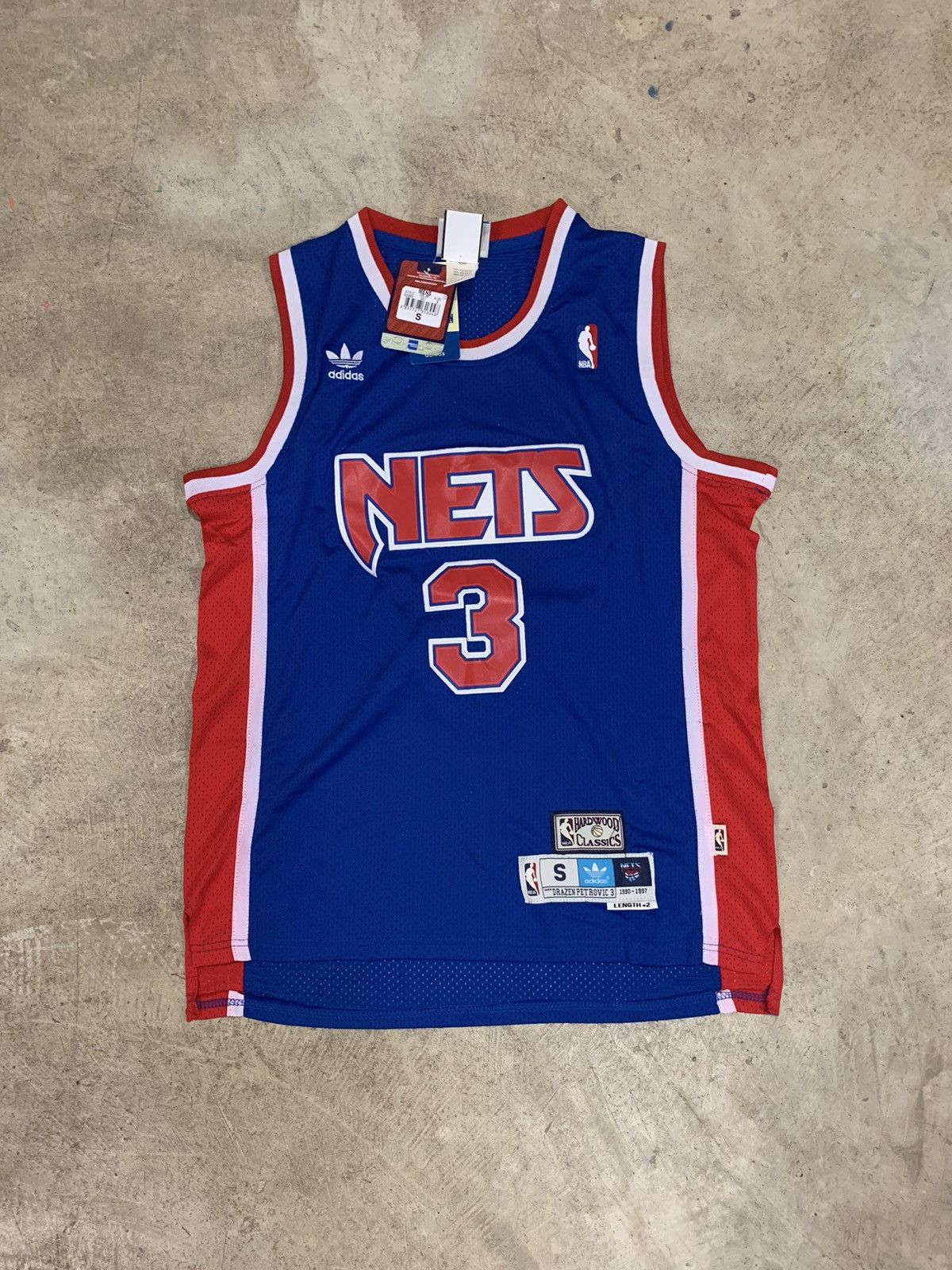 NBA × Vintage Vintage 90's RARE Drazen Petrovic New Jersey Nets Swingman Size US S / EU 44-46 / 1 - 1 Thumbnail