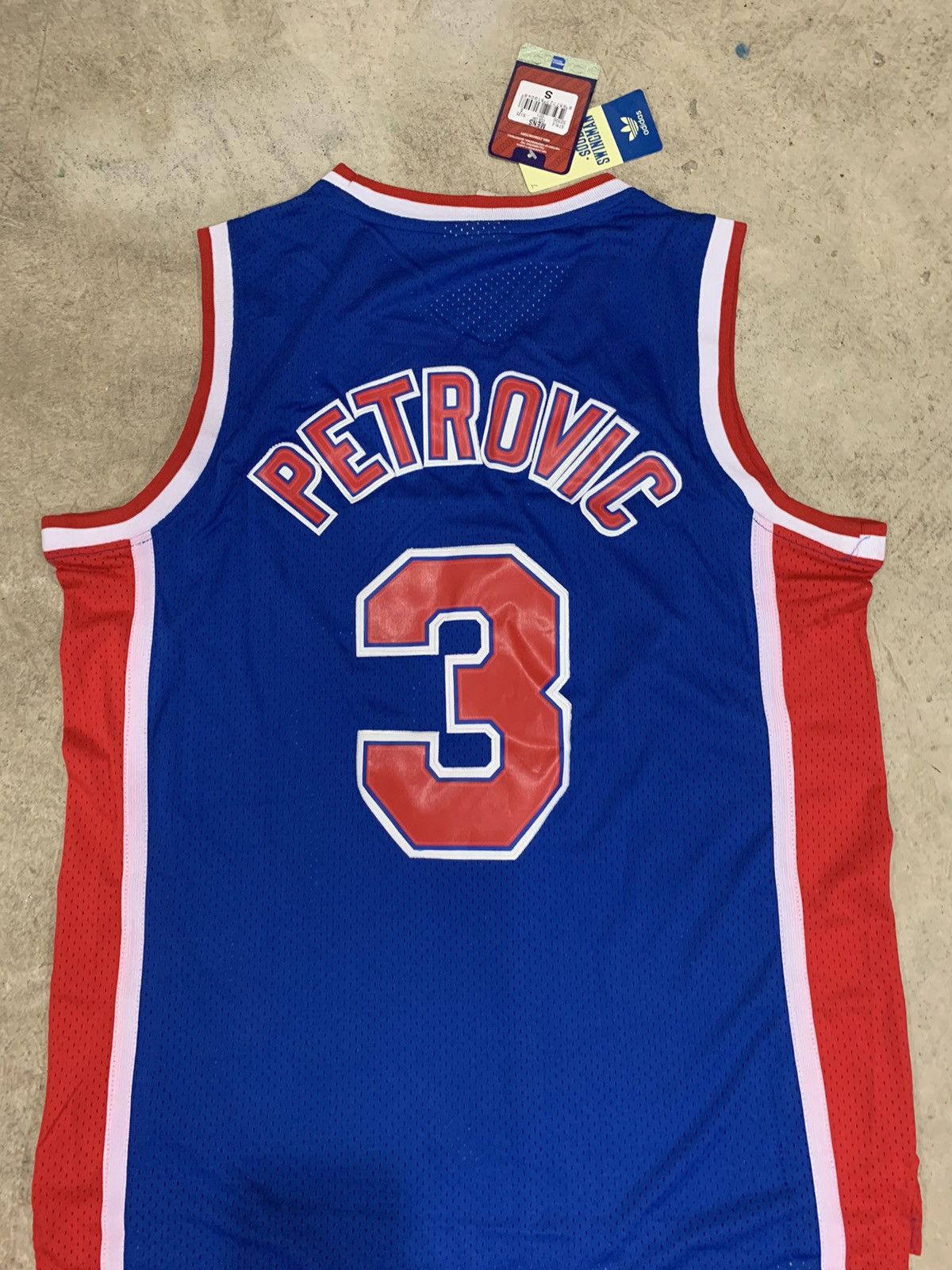 NBA × Vintage Vintage 90's RARE Drazen Petrovic New Jersey Nets Swingman Size US S / EU 44-46 / 1 - 7 Thumbnail