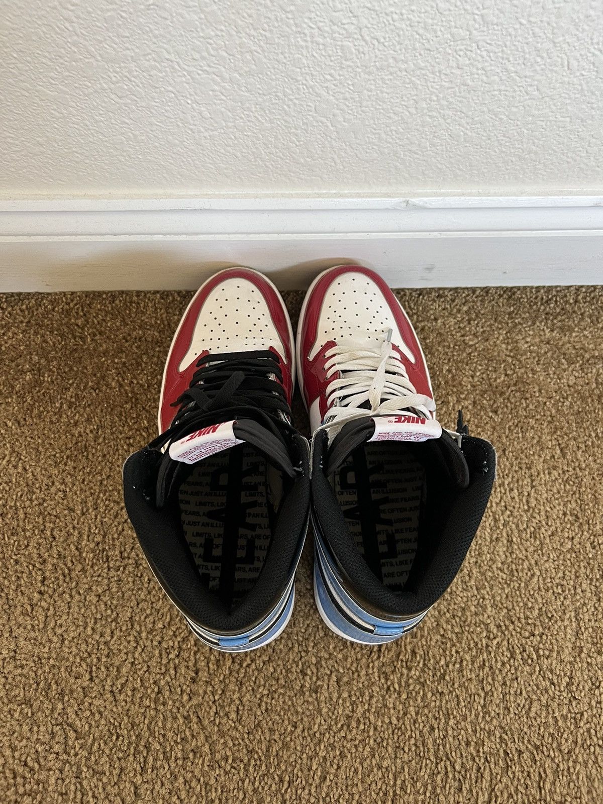 Air Jordan 1 “Fearless” UNC Blue and Chicago Red