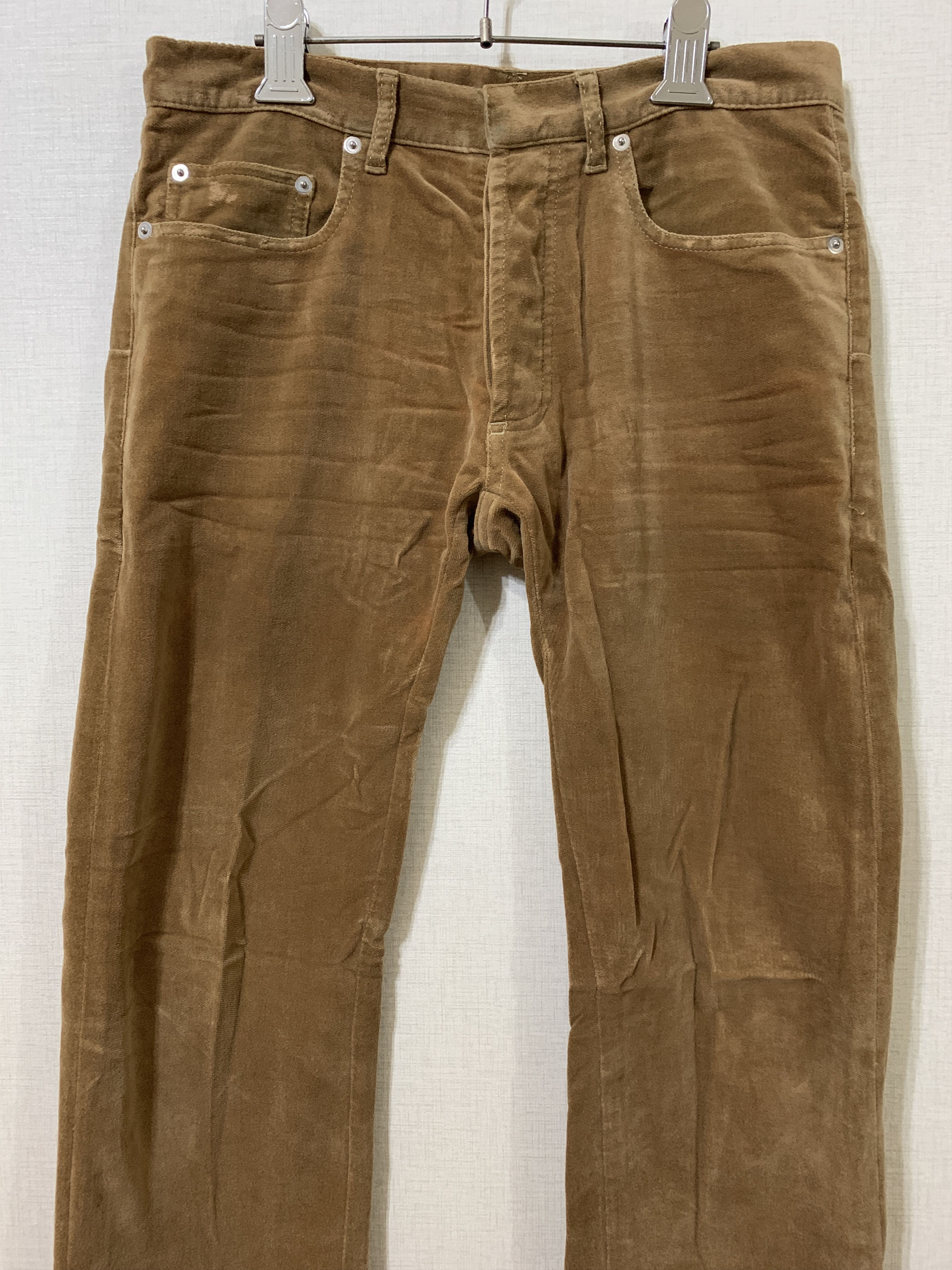 Dior 05FW Collection Gold Brown Velour Flare Jean Size US 28 / EU 44 - 3 Thumbnail