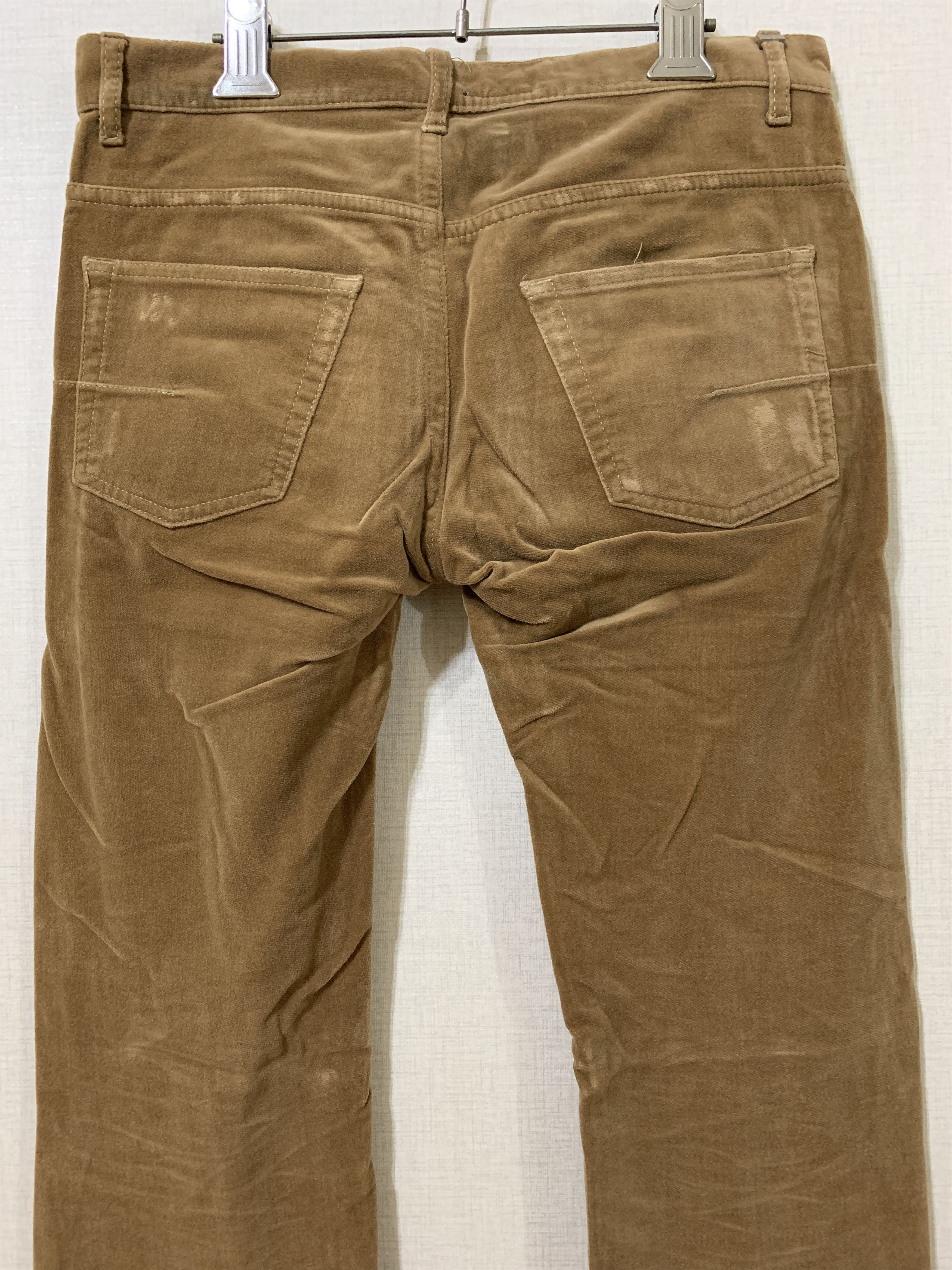 Dior 05FW Collection Gold Brown Velour Flare Jean Size US 28 / EU 44 - 6 Thumbnail