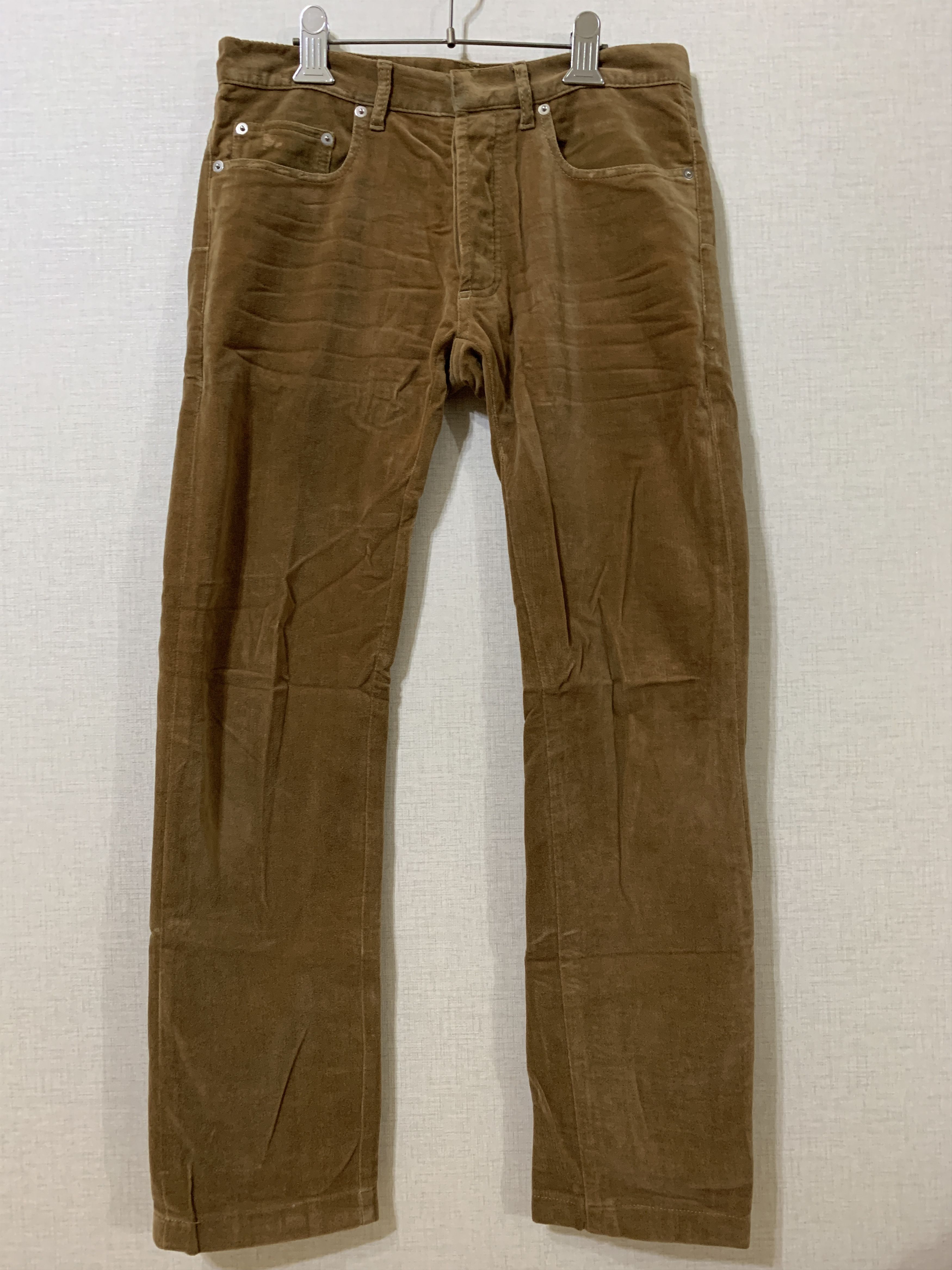 Dior 05FW Collection Gold Brown Velour Flare Jean Size US 28 / EU 44 - 1 Thumbnail