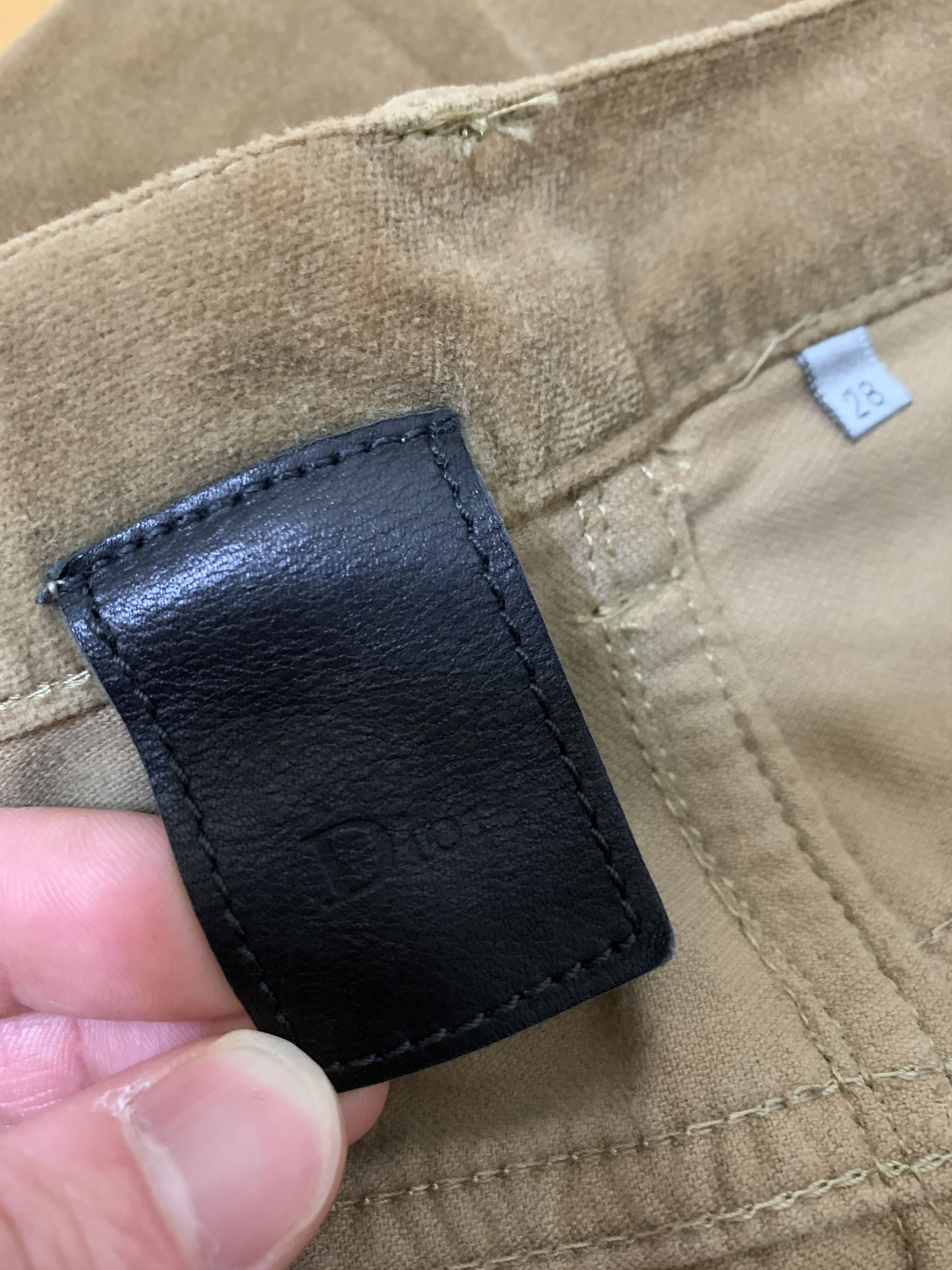 Dior 05FW Collection Gold Brown Velour Flare Jean Size US 28 / EU 44 - 9 Thumbnail